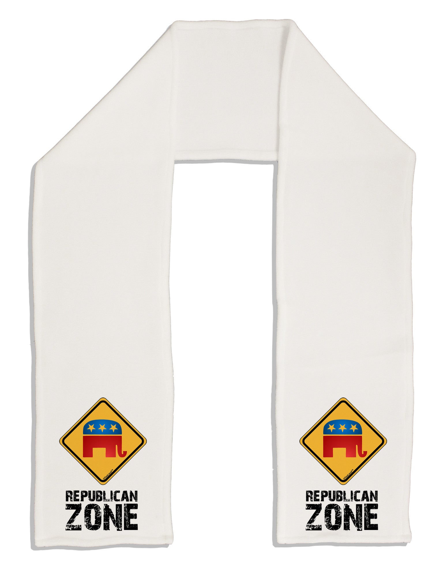 Republican Zone Adult Fleece 64" Scarf-TooLoud-White-One-Size-Adult-Davson Sales