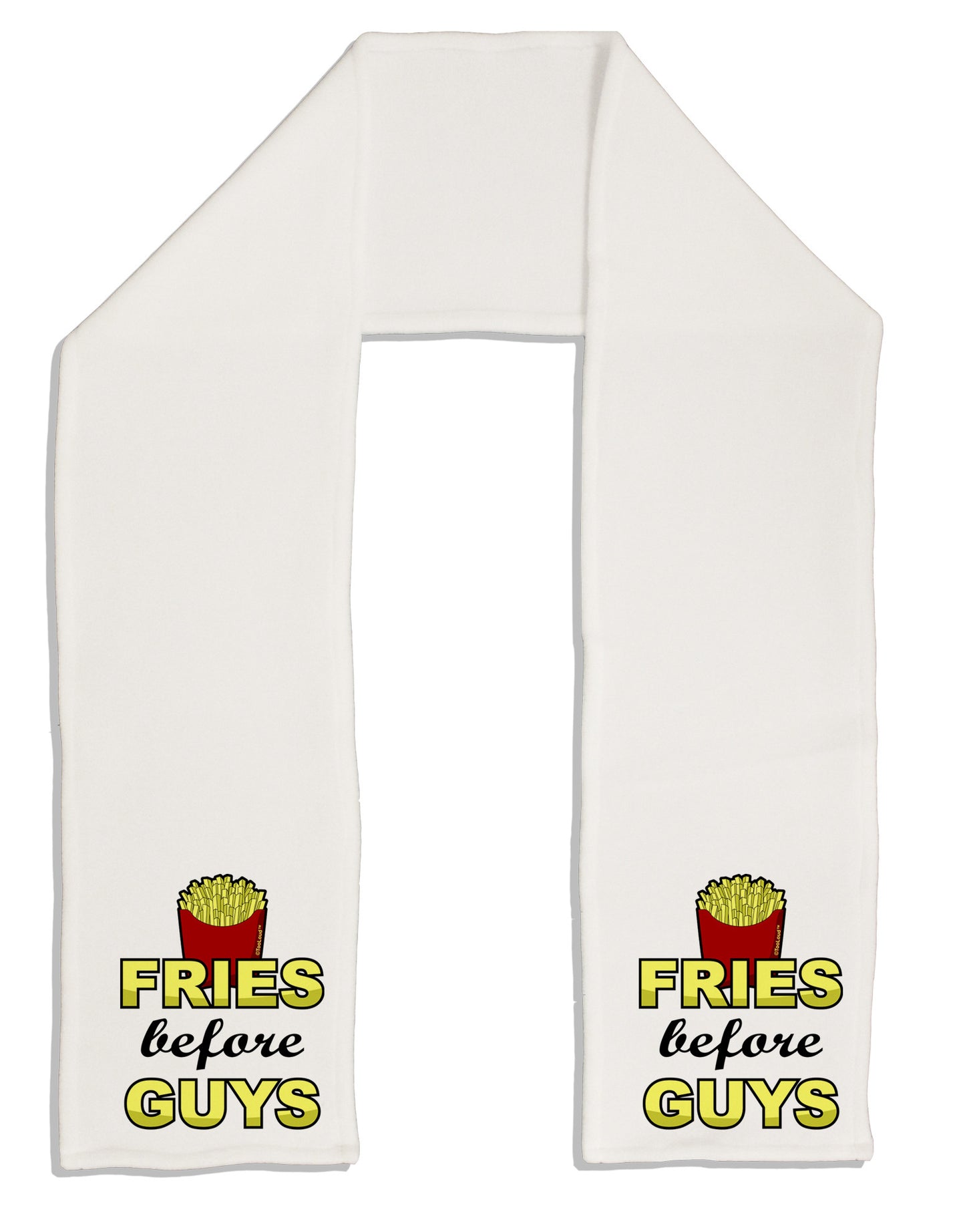 Fries Before Guys Adult Fleece 64" Scarf by TooLoud-TooLoud-White-One-Size-Adult-Davson Sales