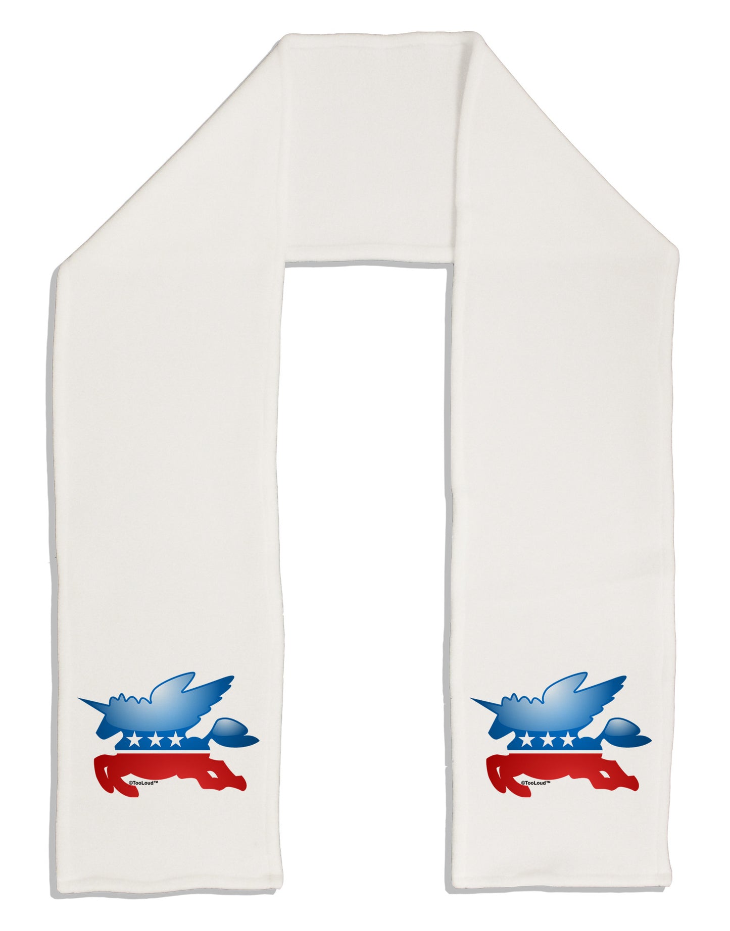 Unicorn Political Symbol Adult Fleece 64" Scarf-TooLoud-White-One-Size-Adult-Davson Sales