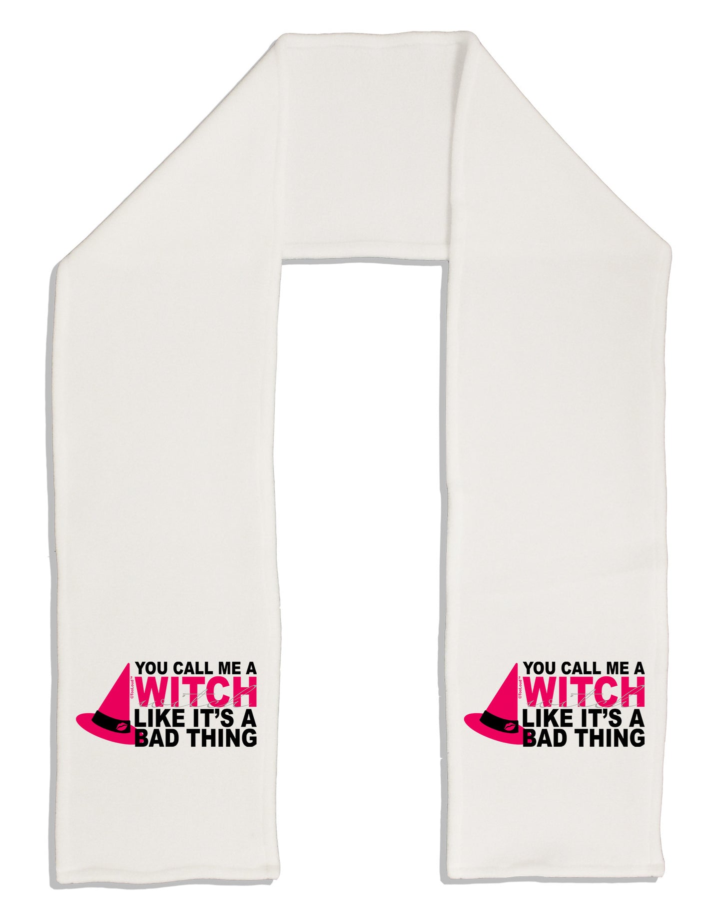 Witch - Bad Thing Hat Adult Fleece 64" Scarf-TooLoud-White-One-Size-Adult-Davson Sales