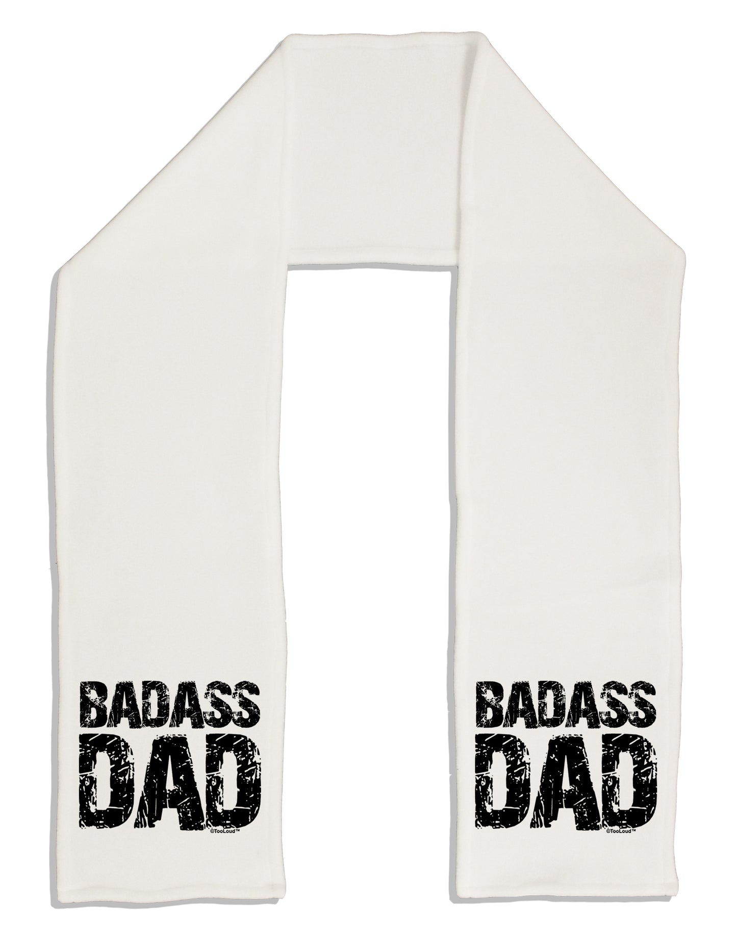 Badass Dad Adult Fleece 64" Scarf by TooLoud-TooLoud-White-One-Size-Adult-Davson Sales