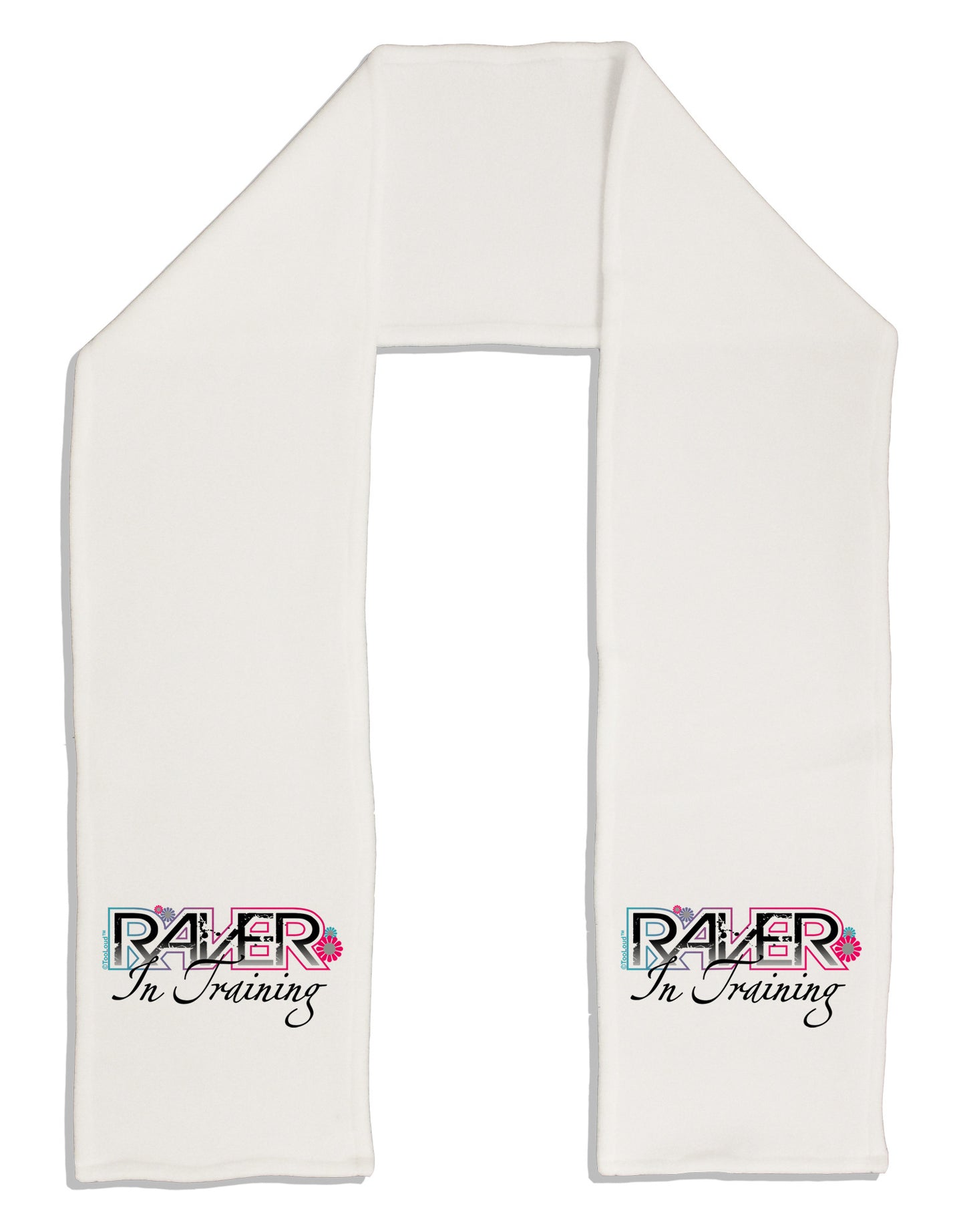 Matching Raver - In Training Adult Fleece 64" Scarf-TooLoud-White-One-Size-Adult-Davson Sales