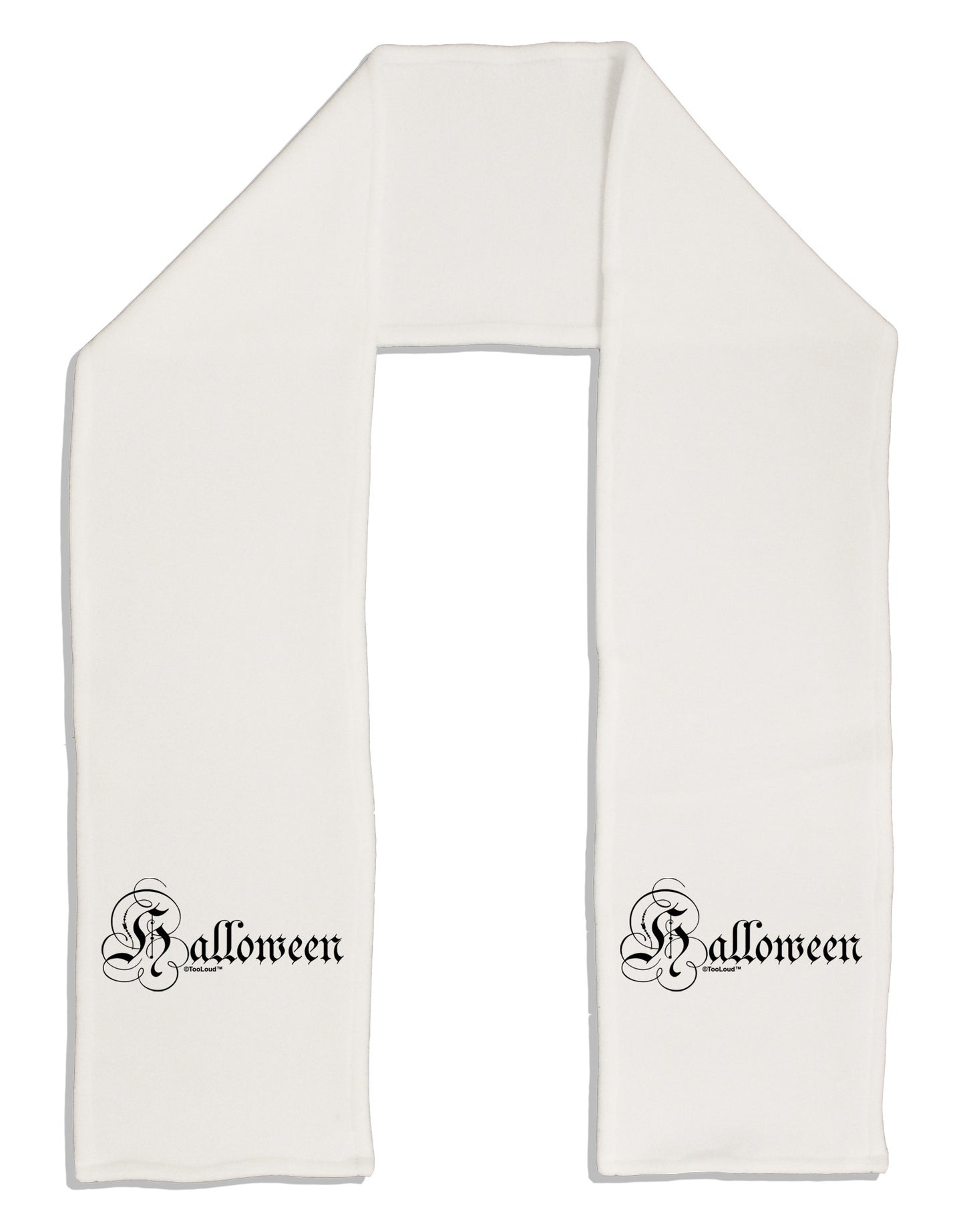 Halloween Script Text Adult Fleece 64" Scarf-TooLoud-White-One-Size-Adult-Davson Sales