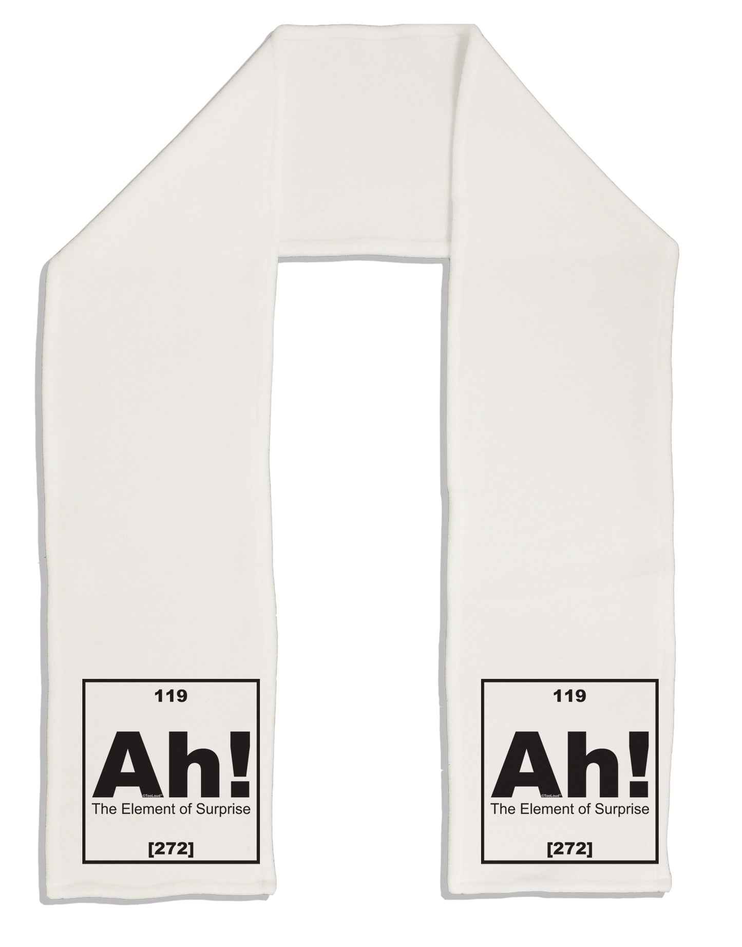 Ah the Element of Surprise Funny Science Adult Fleece 64" Scarf by TooLoud-TooLoud-White-One-Size-Adult-Davson Sales
