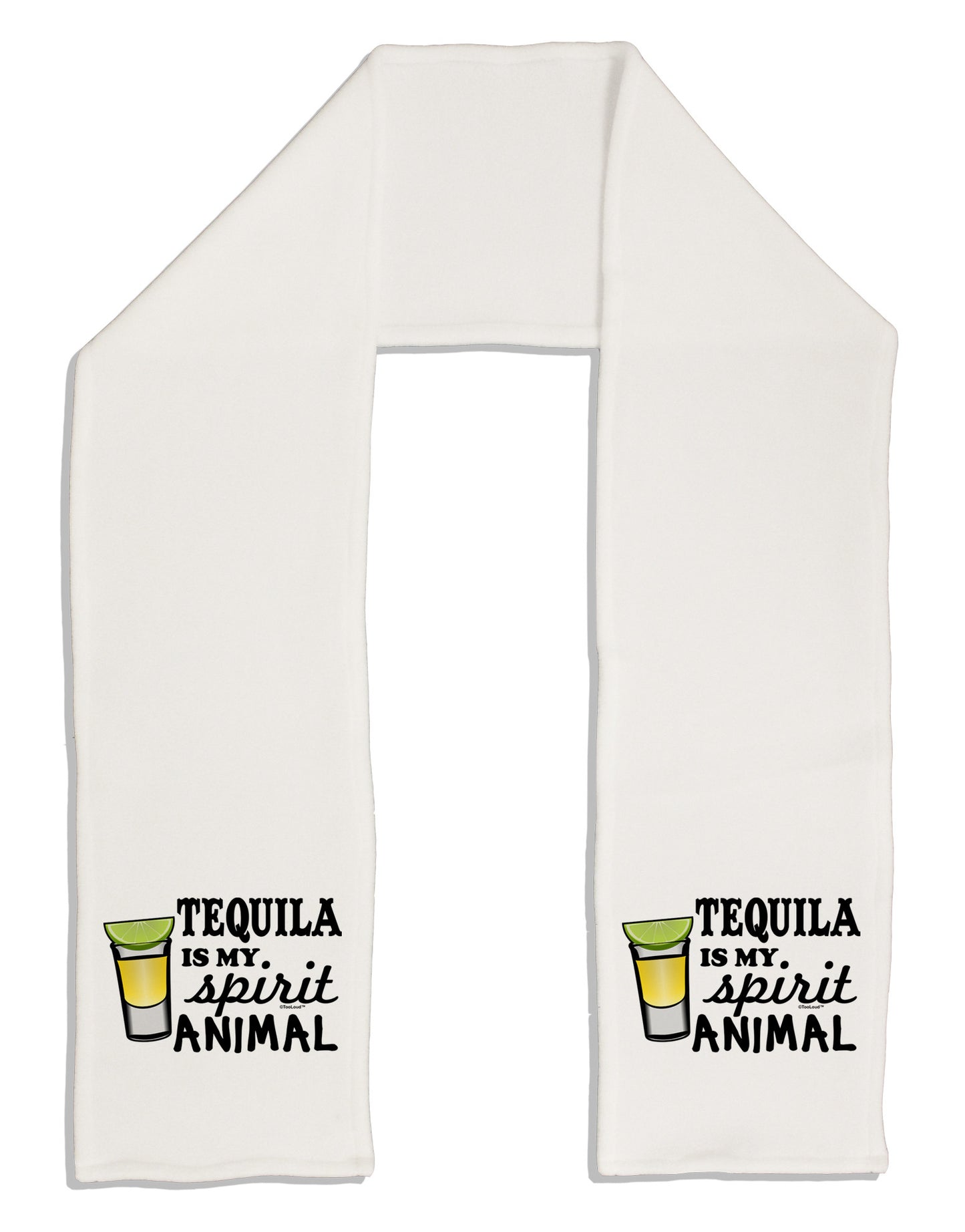 Tequila Is My Spirit Animal Adult Fleece 64" Scarf-TooLoud-White-One-Size-Adult-Davson Sales