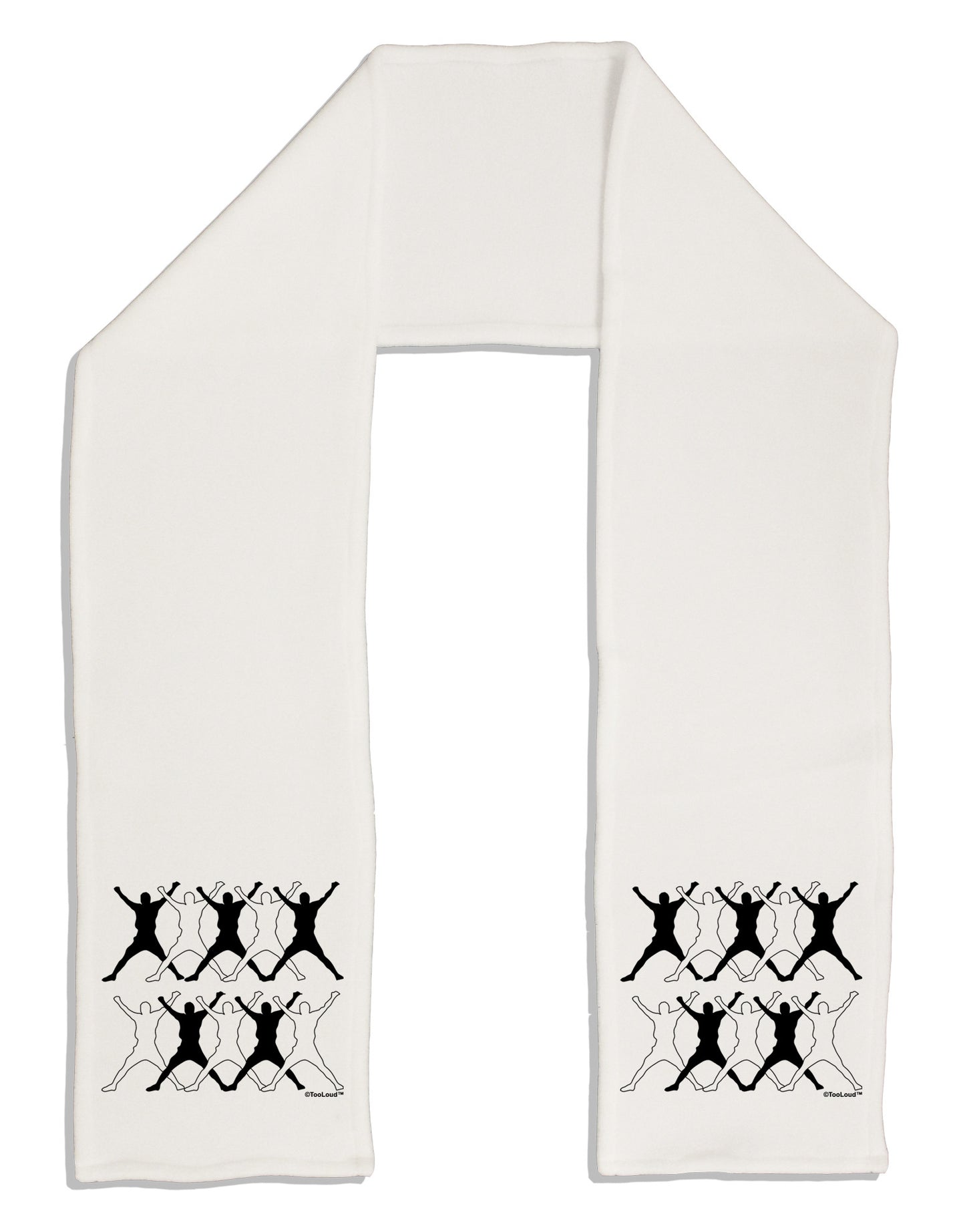 Ten Lords A Leaping Text Adult Fleece 64" Scarf-TooLoud-White-One-Size-Adult-Davson Sales