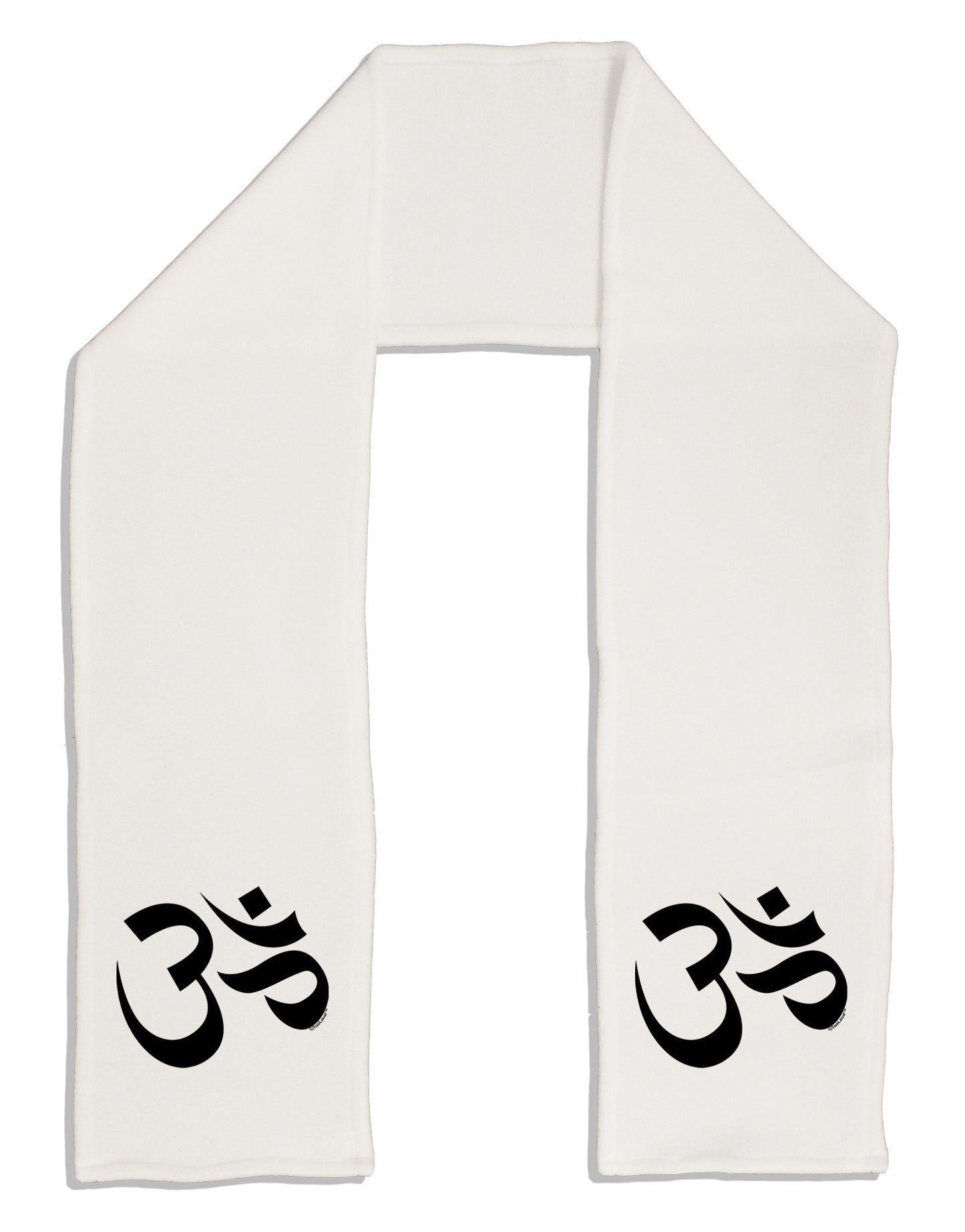 Om Symbol Adult Fleece 64" Scarf-TooLoud-White-One-Size-Adult-Davson Sales