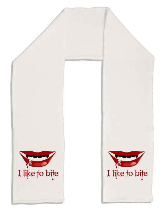 Like to Bite Adult Fleece 64" Scarf-TooLoud-White-One-Size-Adult-Davson Sales