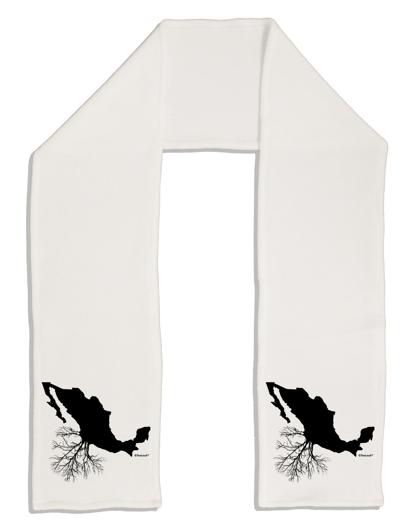 Mexican Roots Design Adult Fleece 64" Scarf by TooLoud-TooLoud-White-One-Size-Adult-Davson Sales