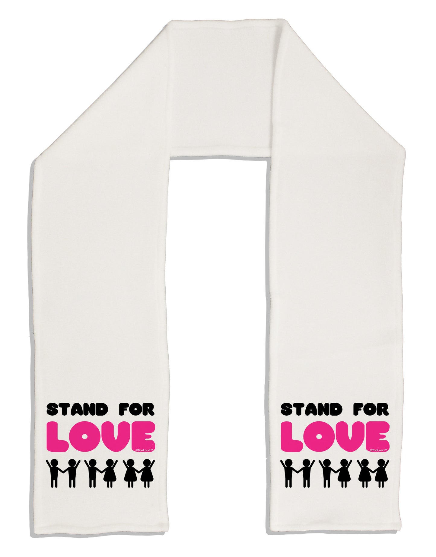Stand For Love Pink Adult Fleece 64" Scarf-TooLoud-White-One-Size-Adult-Davson Sales