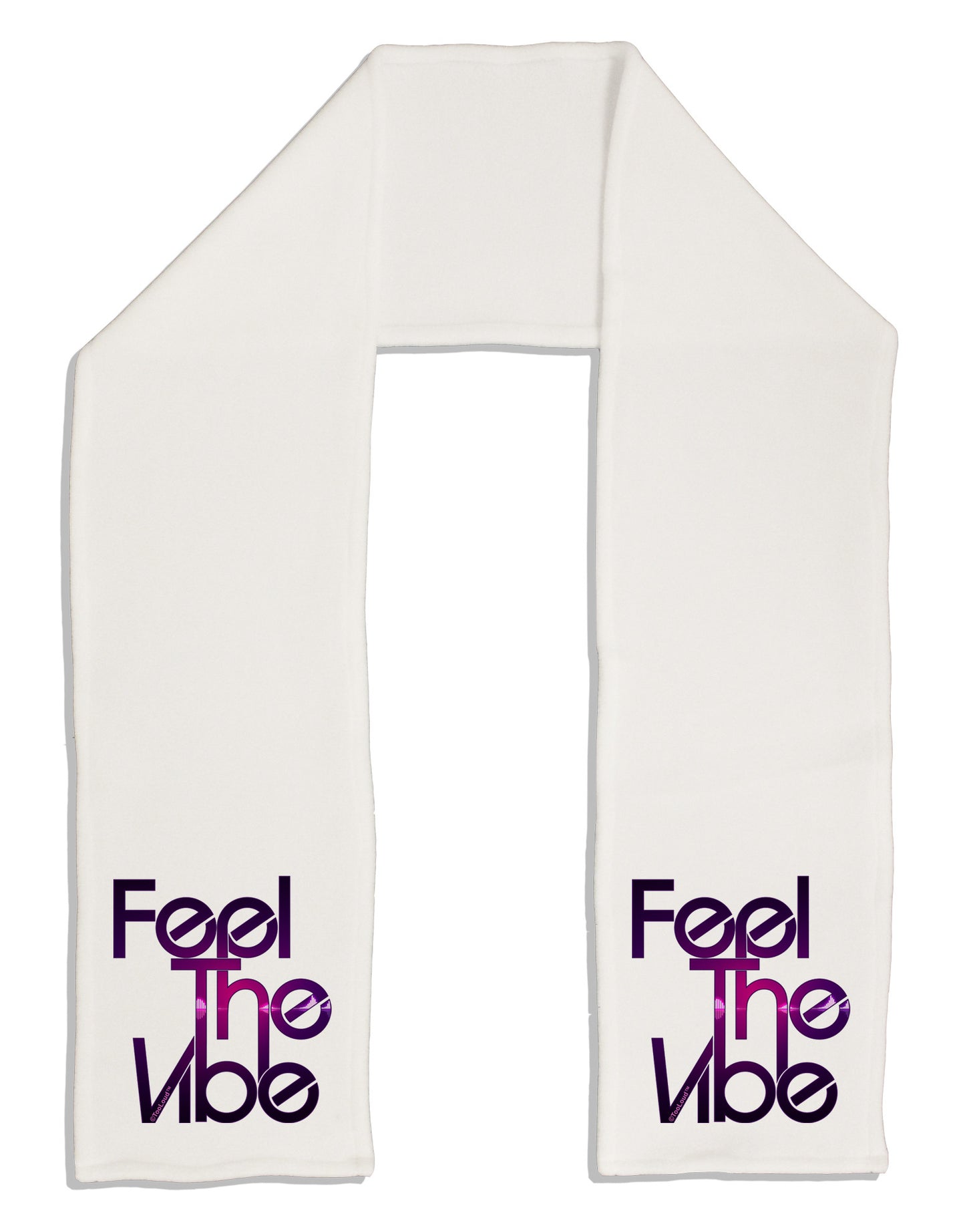 Feel The Vibe Adult Fleece 64" Scarf-TooLoud-White-One-Size-Adult-Davson Sales