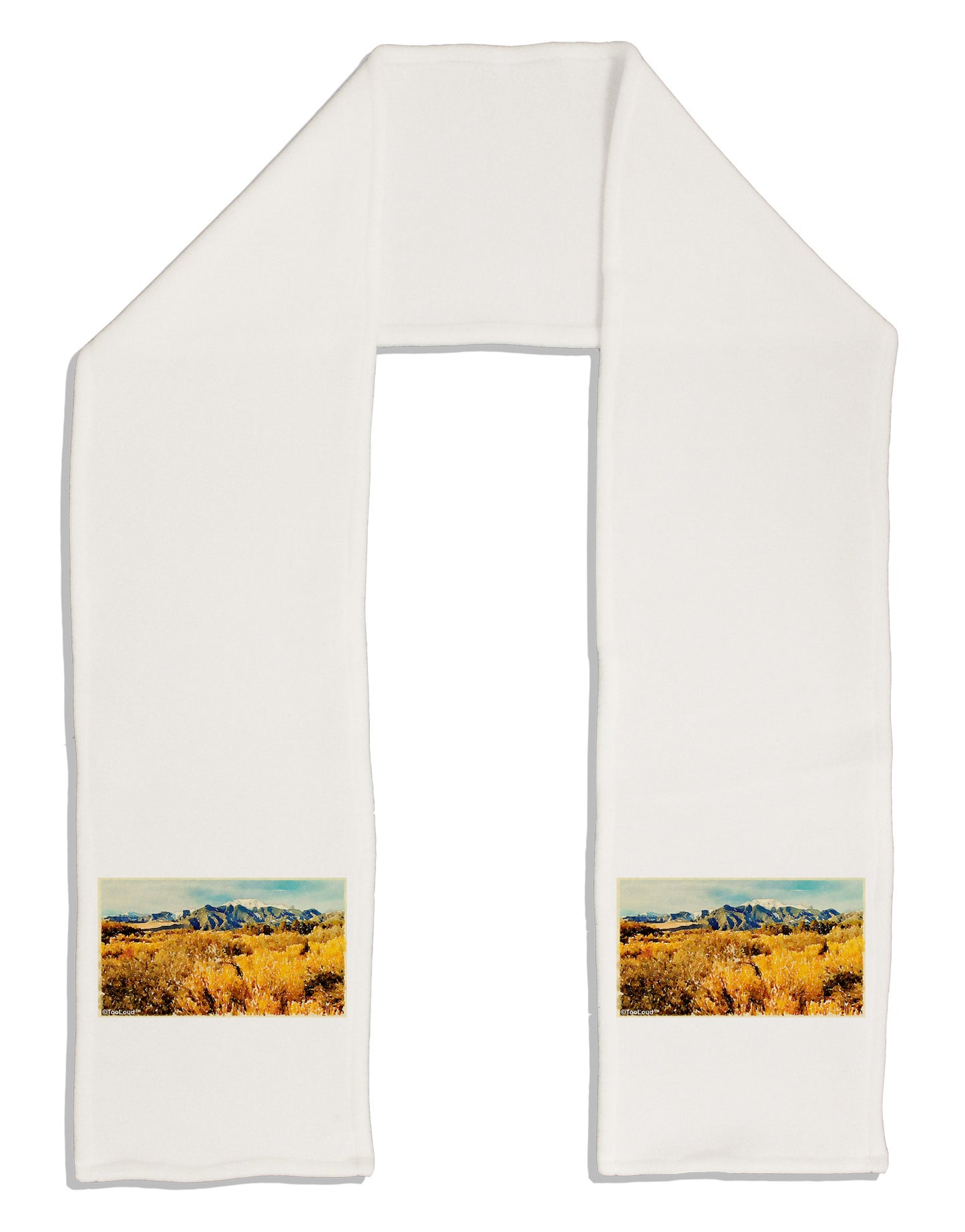 Mountain Forest Park Watercolor Adult Fleece 64" Scarf-TooLoud-White-One-Size-Adult-Davson Sales