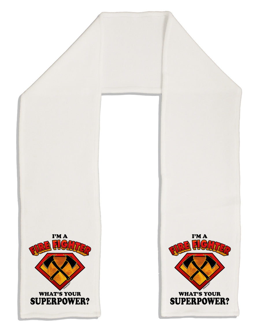 Fire Fighter - Superpower Adult Fleece 64" Scarf-TooLoud-White-One-Size-Adult-Davson Sales