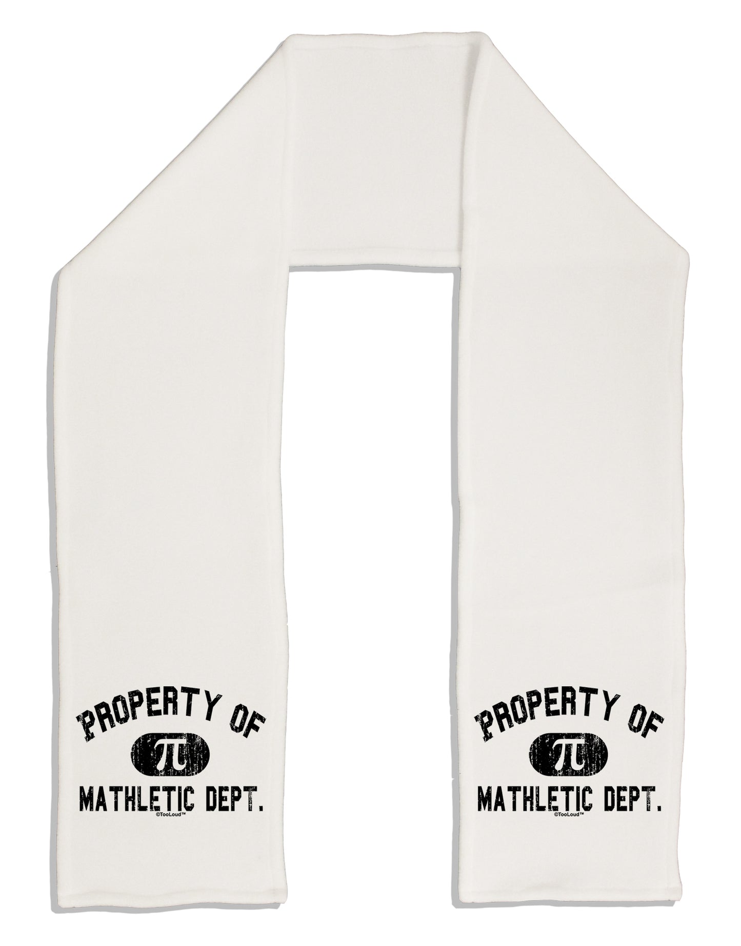 Mathletic Department Distressed Adult Fleece 64" Scarf by TooLoud-TooLoud-White-One-Size-Adult-Davson Sales