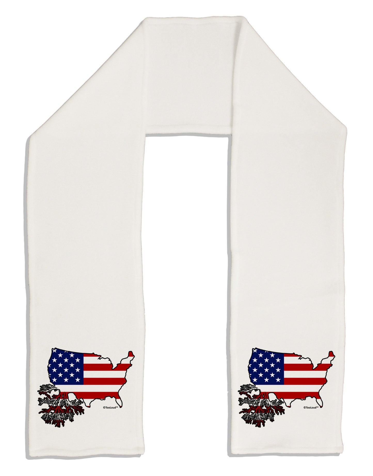 American Roots Design - American Flag Adult Fleece 64" Scarf by TooLoud-TooLoud-White-One-Size-Adult-Davson Sales