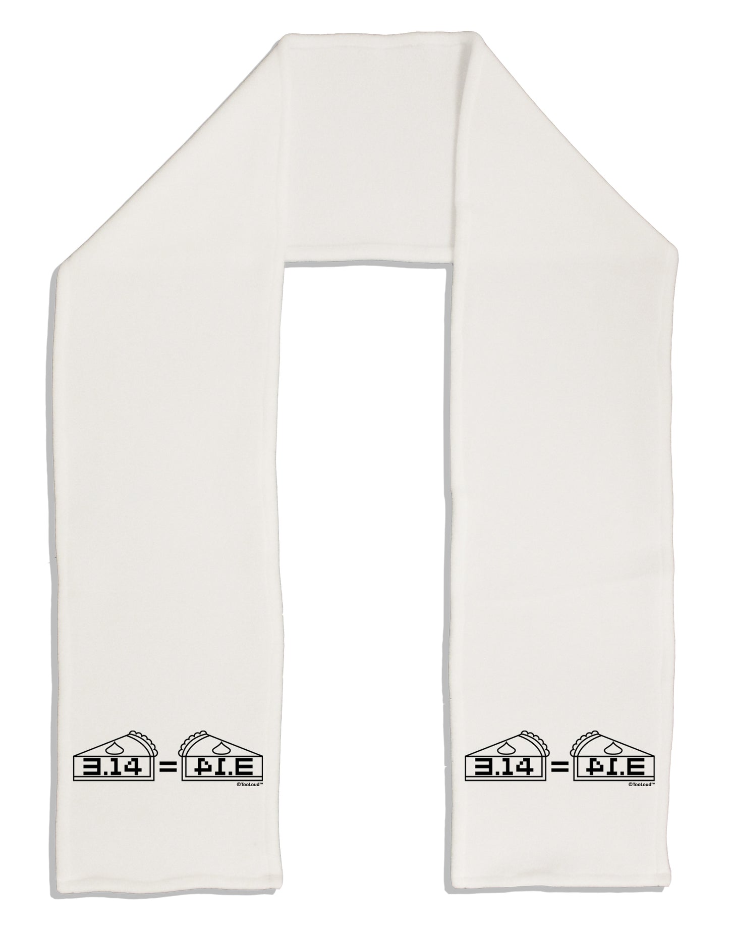 Pi Day Design - 314 Equals Pie Mirrored Pies Adult Fleece 64" Scarf by TooLoud-TooLoud-White-One-Size-Adult-Davson Sales