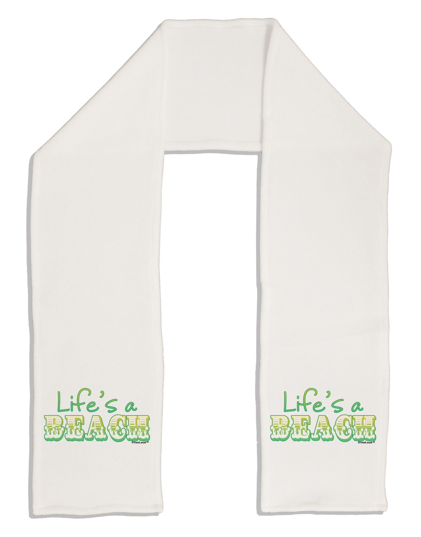 Lifes a Beach Color Adult Fleece 64" Scarf by TooLoud-TooLoud-White-One-Size-Adult-Davson Sales