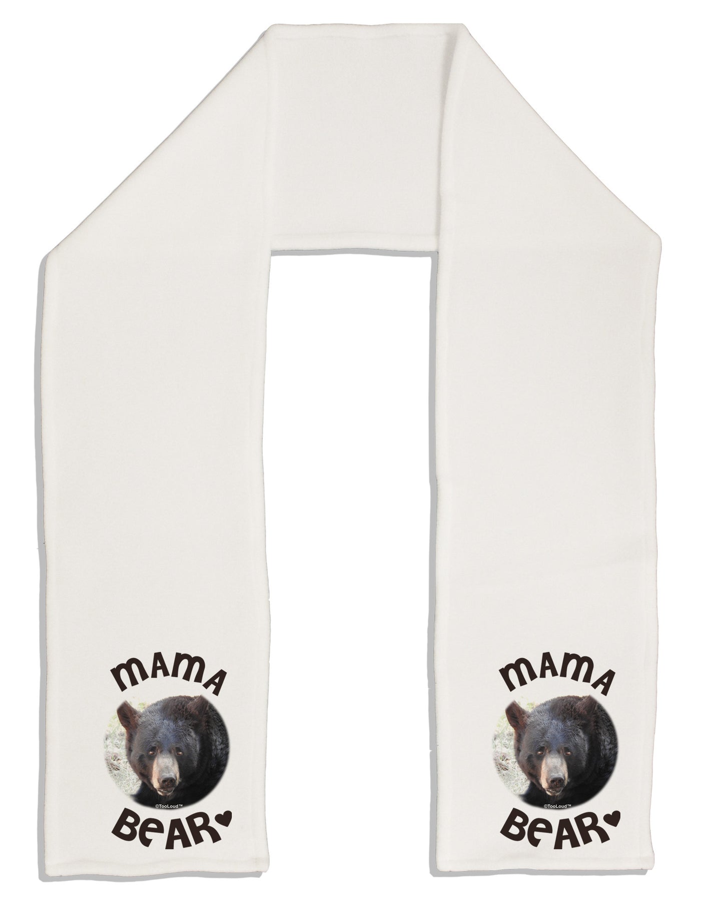 Black Bear - Mama Bear Adult Fleece 64" Scarf-TooLoud-White-One-Size-Adult-Davson Sales