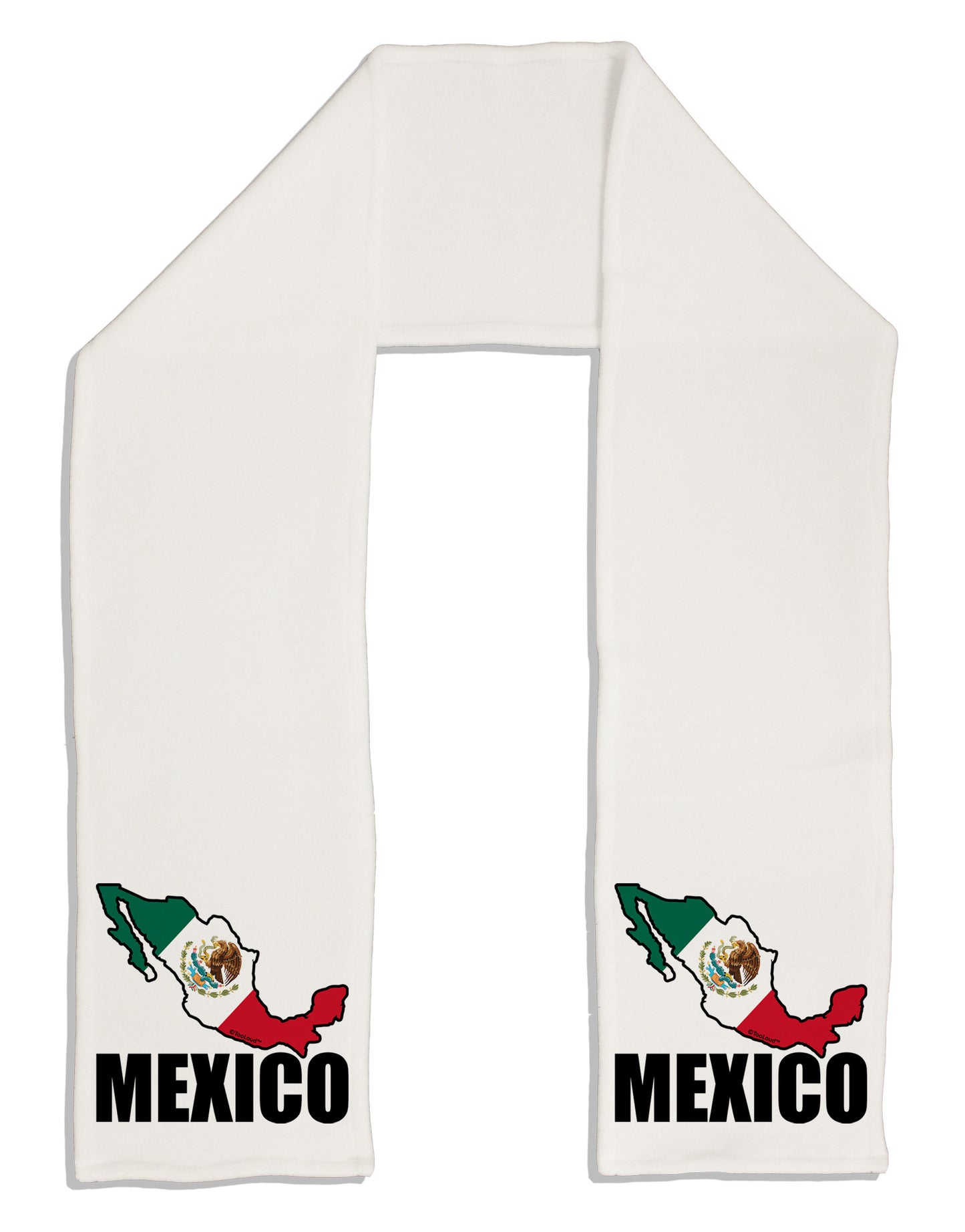 Mexico Outline - Mexican Flag - Mexico Text Adult Fleece 64" Scarf by TooLoud-TooLoud-White-One-Size-Adult-Davson Sales