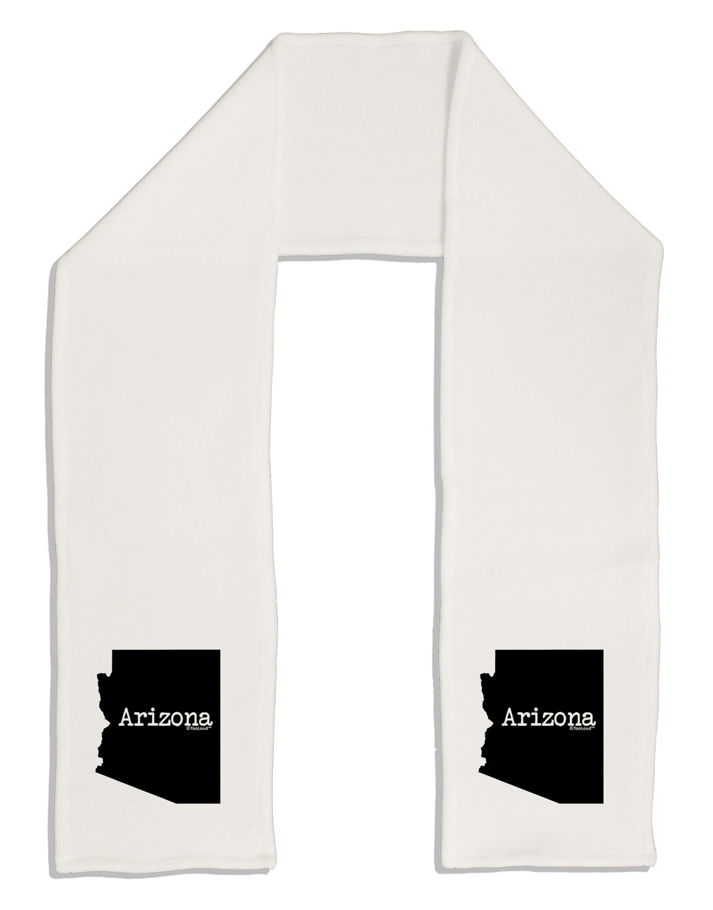 Arizona - United States Shape Adult Fleece 64" Scarf by TooLoud-TooLoud-White-One-Size-Adult-Davson Sales