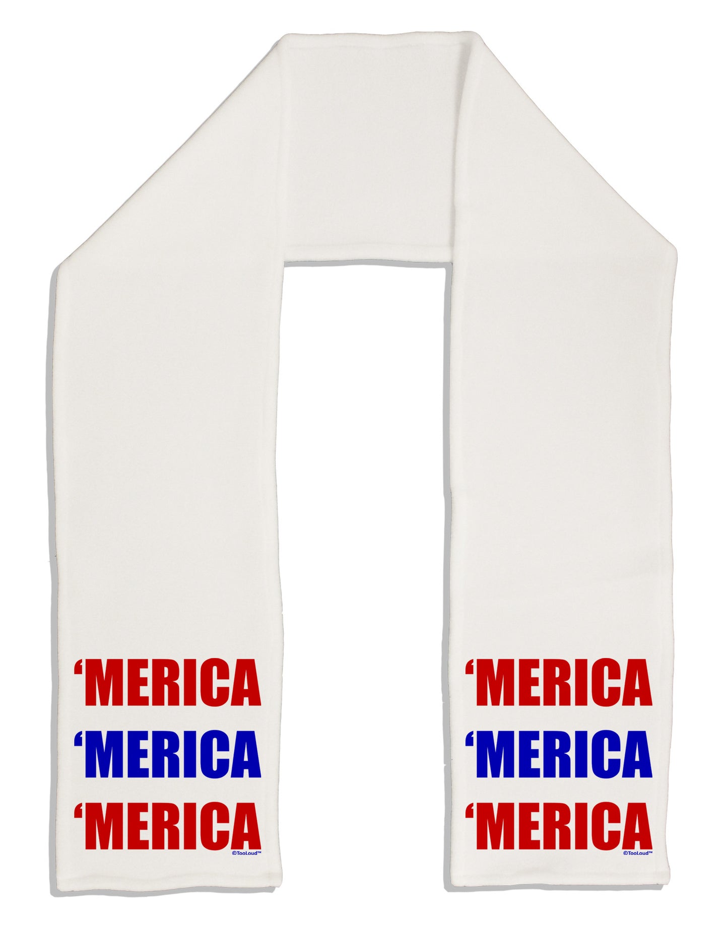 Merica Merica Merica - Red and Blue Adult Fleece 64" Scarf-TooLoud-White-One-Size-Adult-Davson Sales