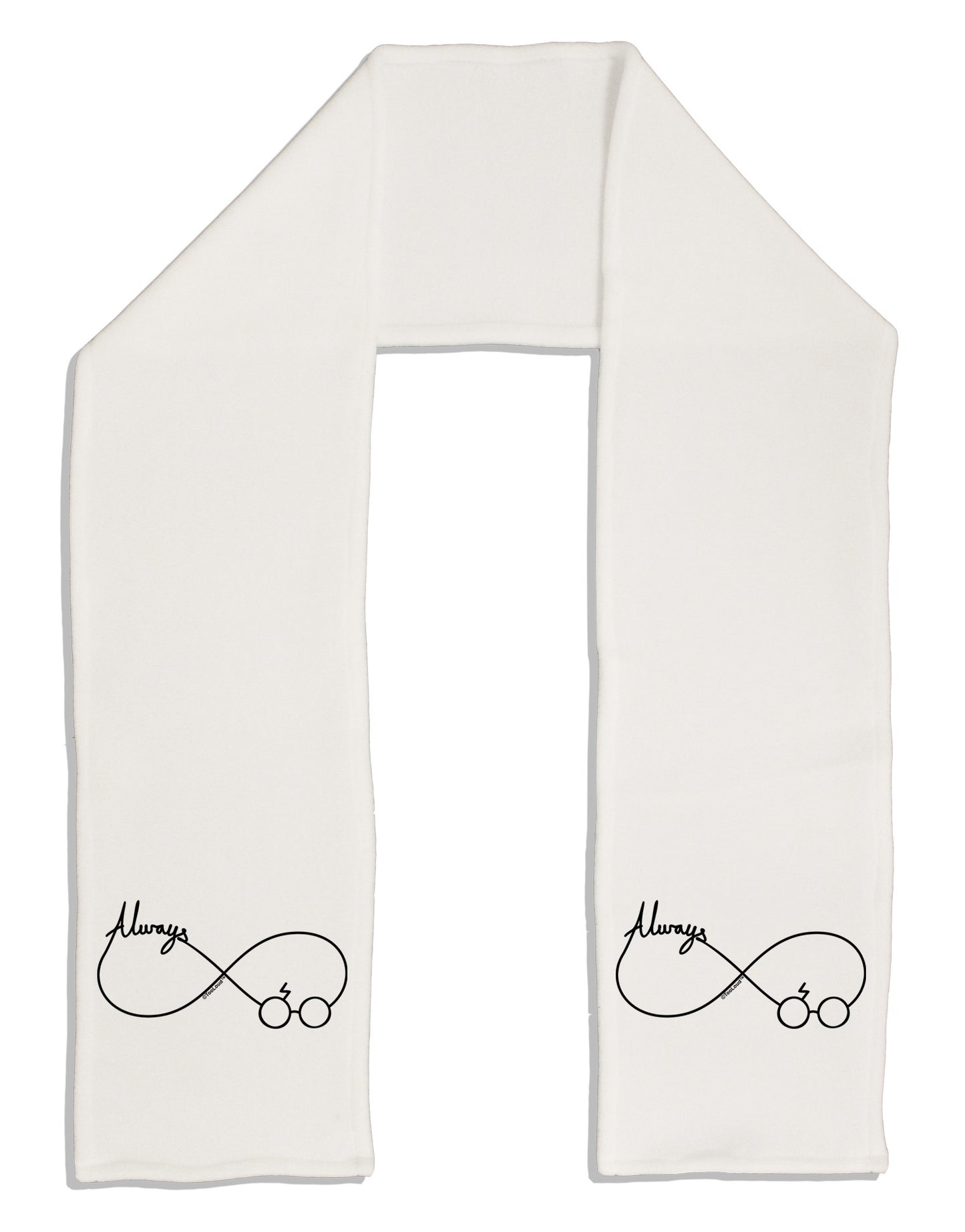 Always Infinity Symbol Adult Fleece 64" Scarf-TooLoud-White-One-Size-Adult-Davson Sales