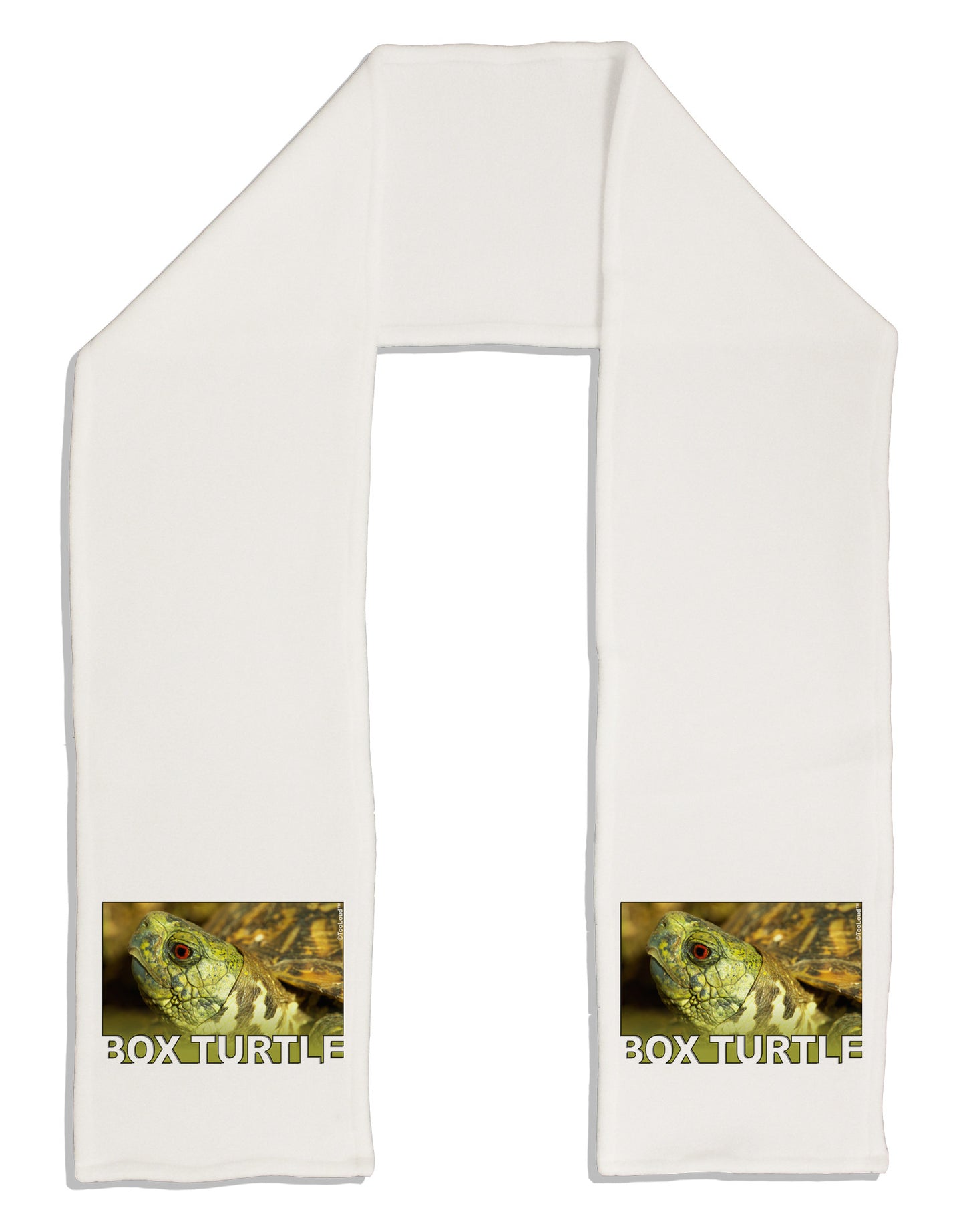 Menacing Turtle with Text Adult Fleece 64" Scarf-TooLoud-White-One-Size-Adult-Davson Sales