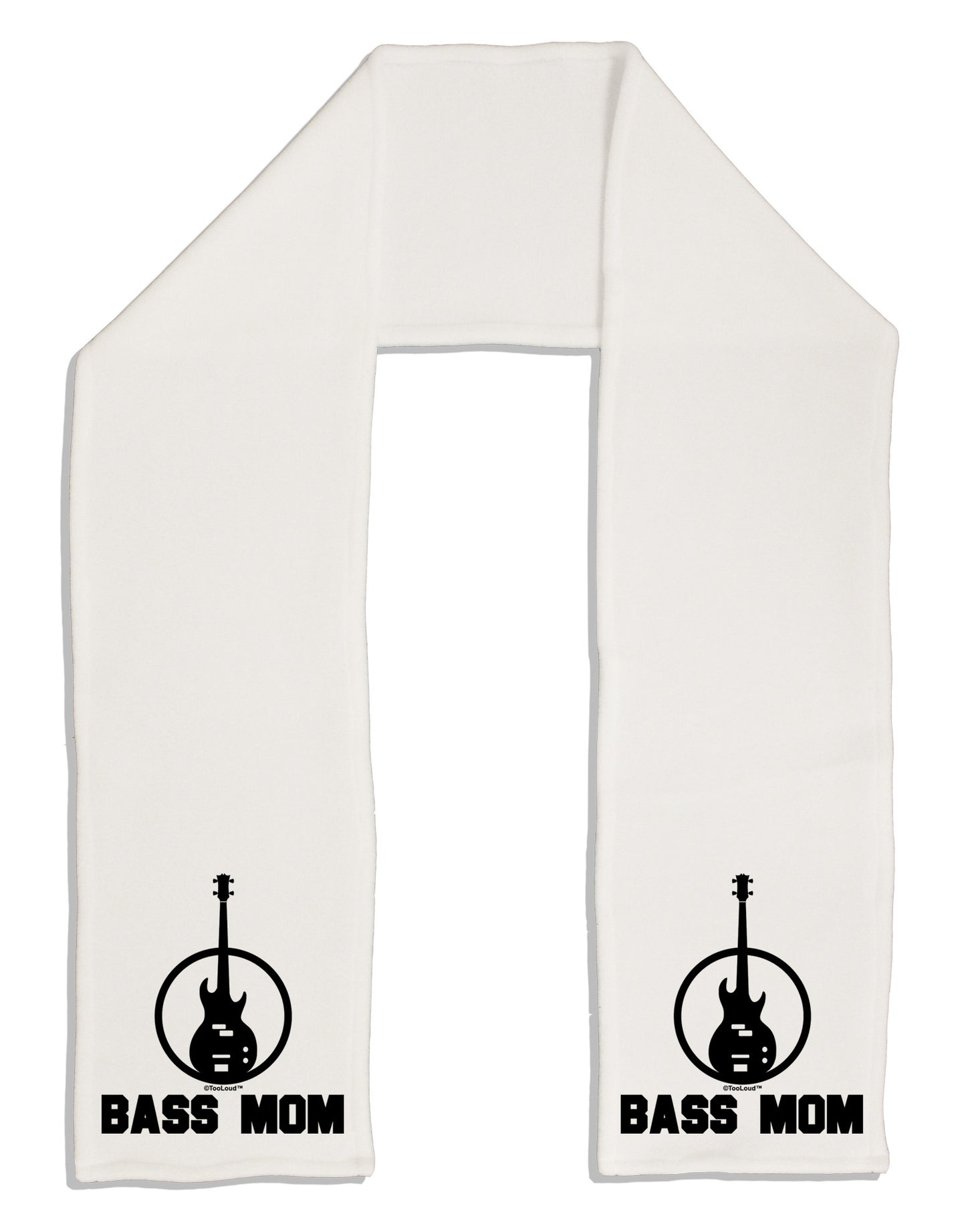 Bass Mom - Mother's Day Design Adult Fleece 64" Scarf-TooLoud-White-One-Size-Adult-Davson Sales