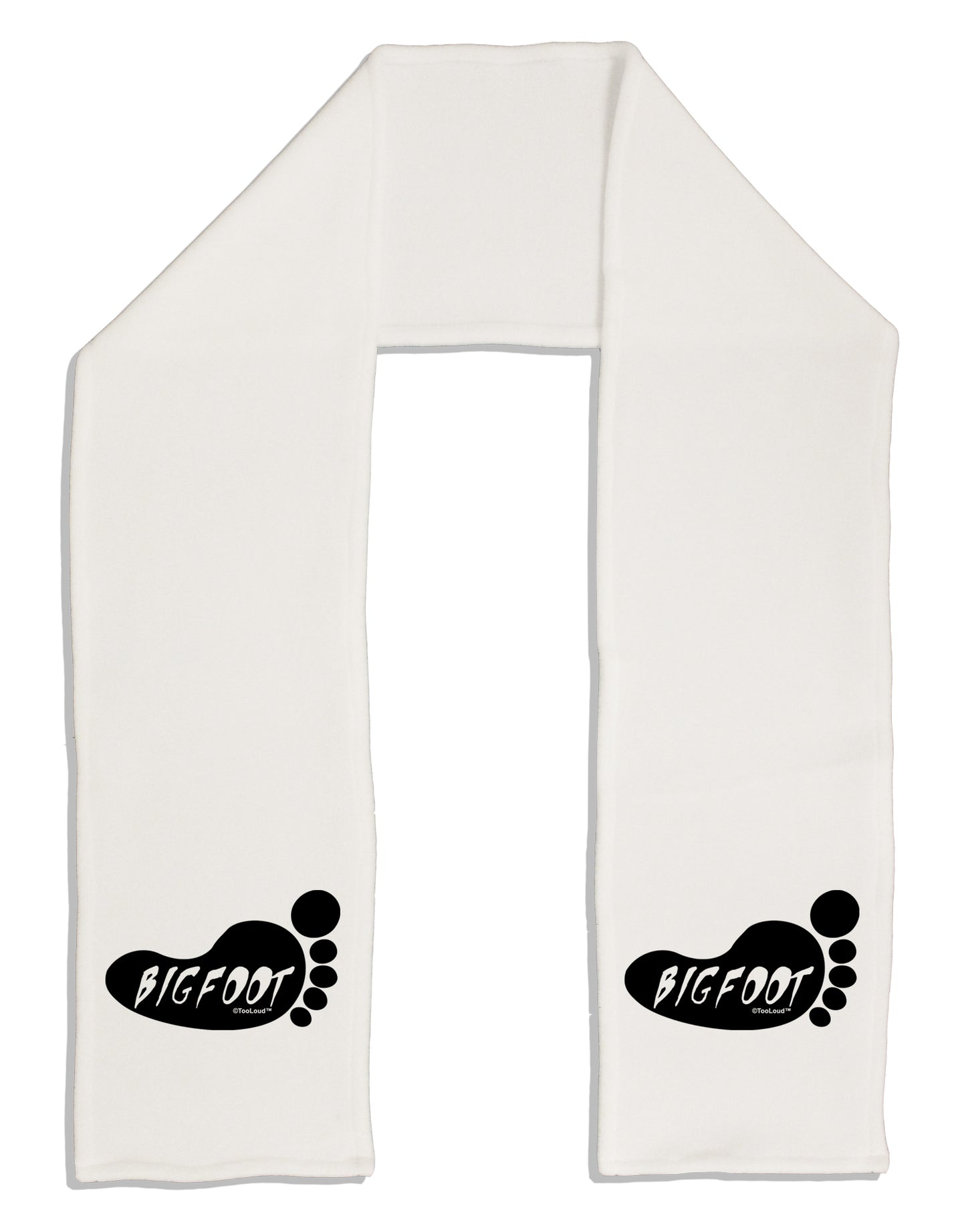 Bigfoot Adult Fleece 64" Scarf by TooLoud-TooLoud-White-One-Size-Adult-Davson Sales