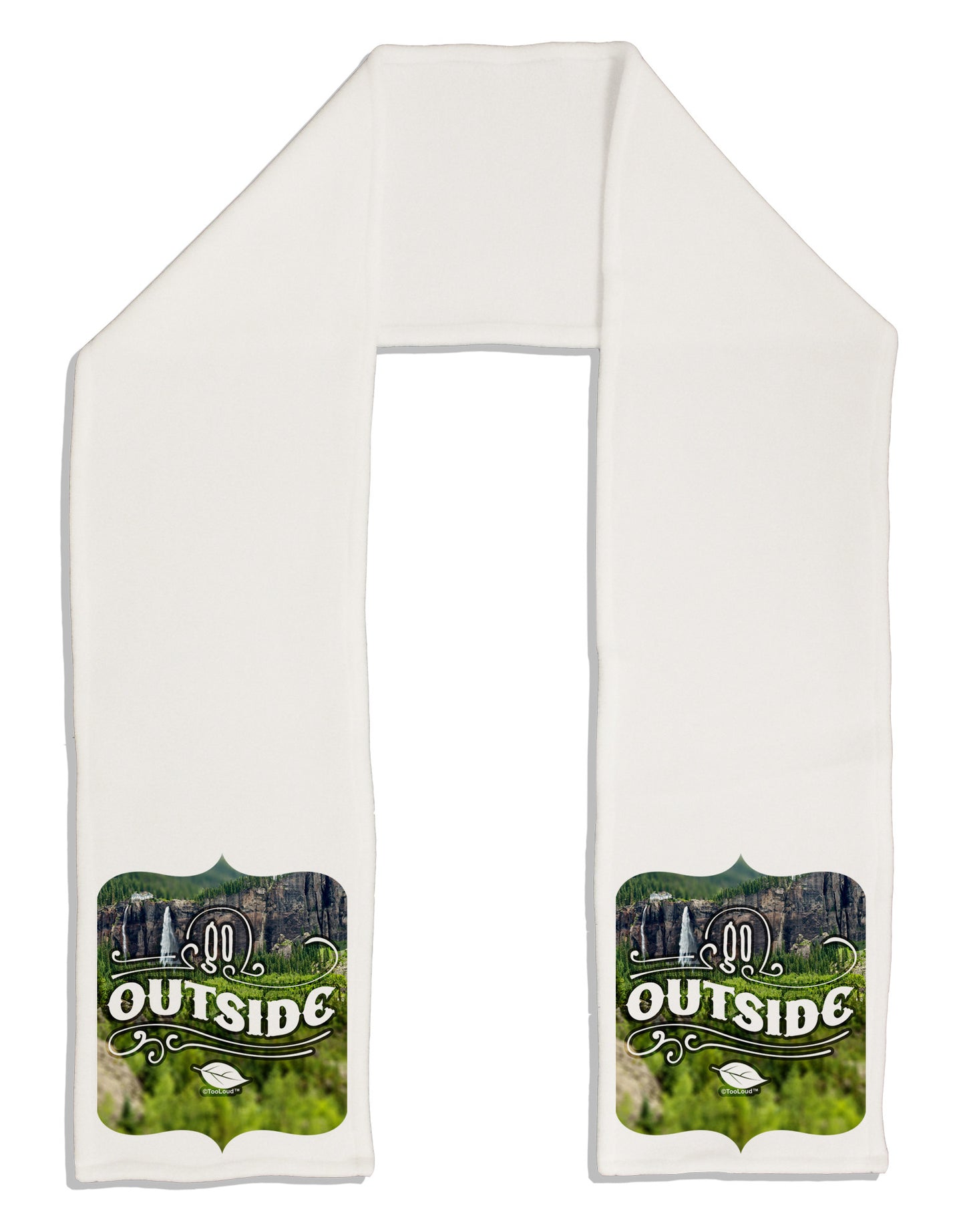 Go Outside - Beautiful Cliffs Adult Fleece 64" Scarf by-TooLoud-White-One-Size-Adult-Davson Sales