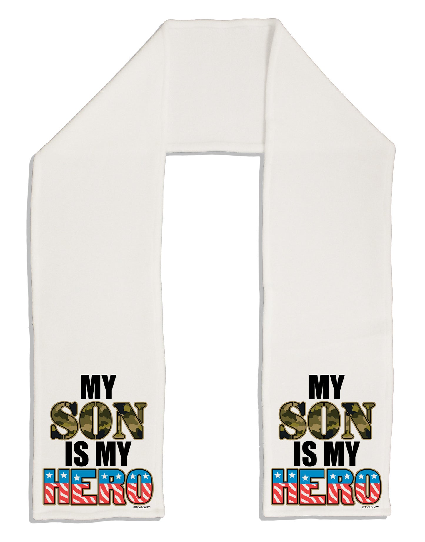 My Son is My Hero - Armed Forces Adult Fleece 64" Scarf by TooLoud-TooLoud-White-One-Size-Adult-Davson Sales