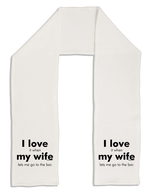 I Love My Wife - Bar Adult Fleece 64" Scarf-TooLoud-White-One-Size-Adult-Davson Sales