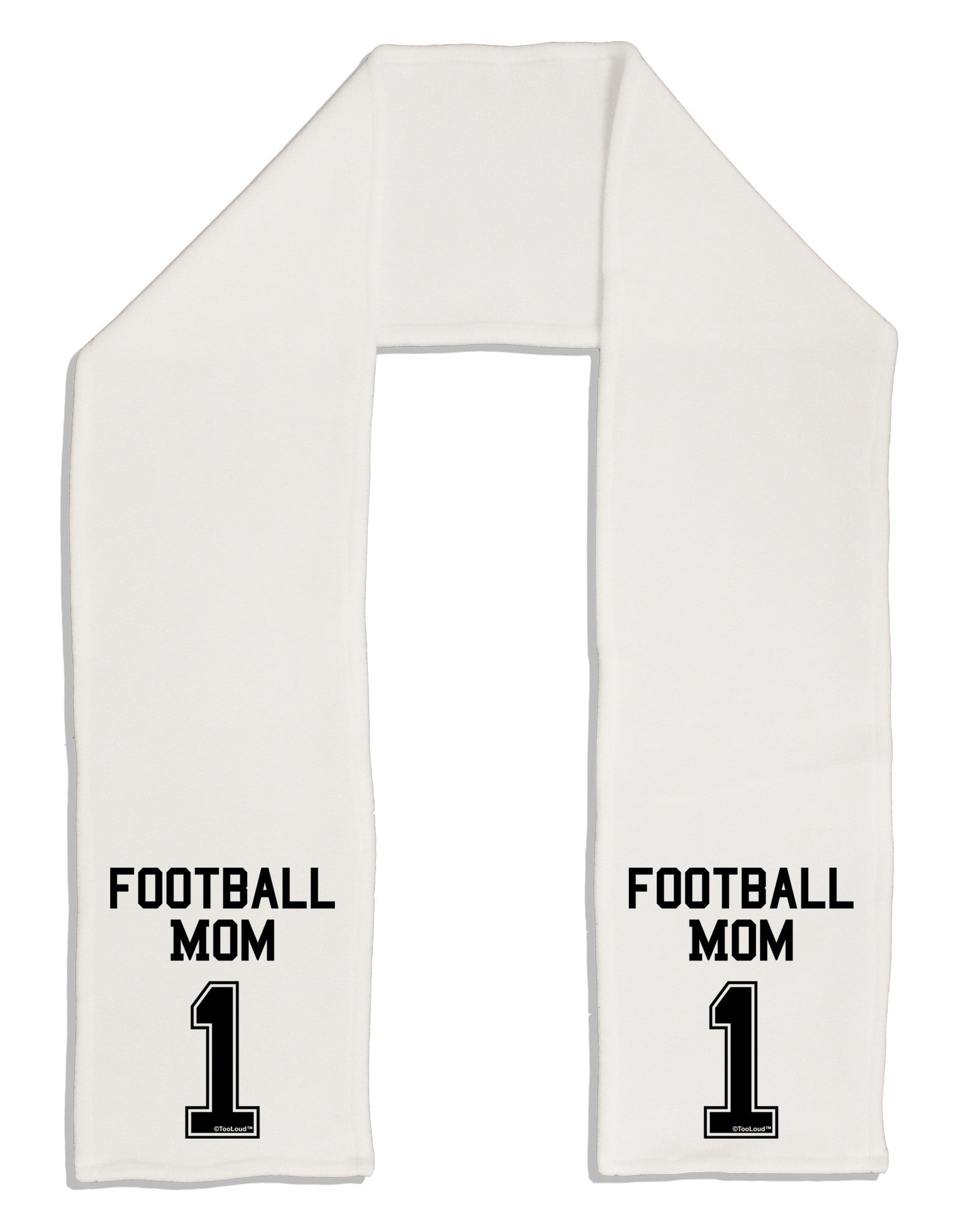 Football Mom Jersey Adult Fleece 64" Scarf-TooLoud-White-One-Size-Adult-Davson Sales