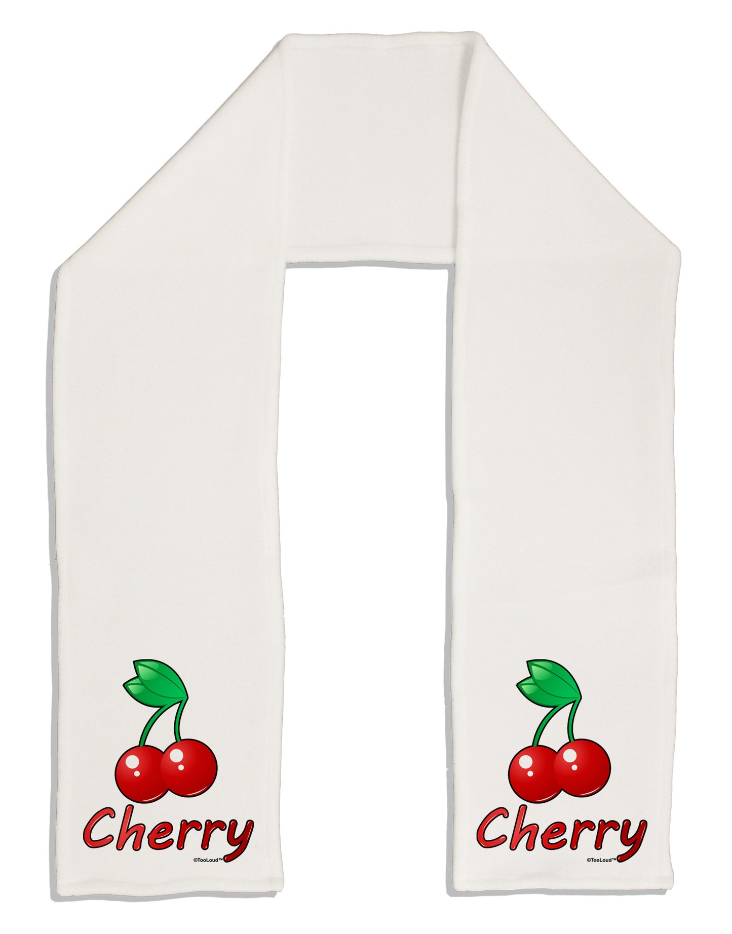 Cherry Text Adult Fleece 64" Scarf-TooLoud-White-One-Size-Adult-Davson Sales