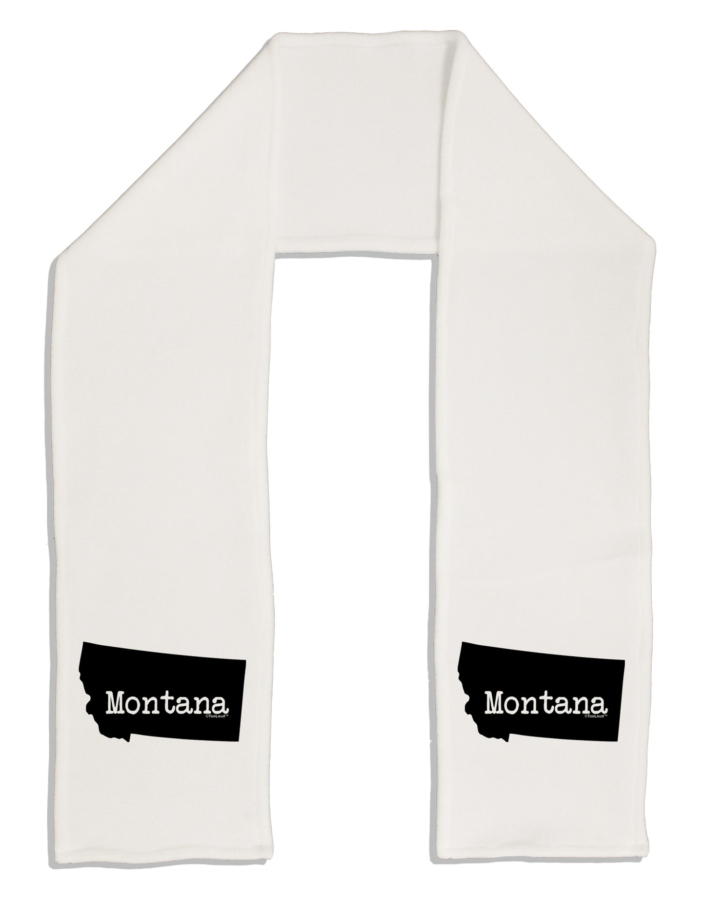 Montana - United States Shape Adult Fleece 64" Scarf by TooLoud-TooLoud-White-One-Size-Adult-Davson Sales