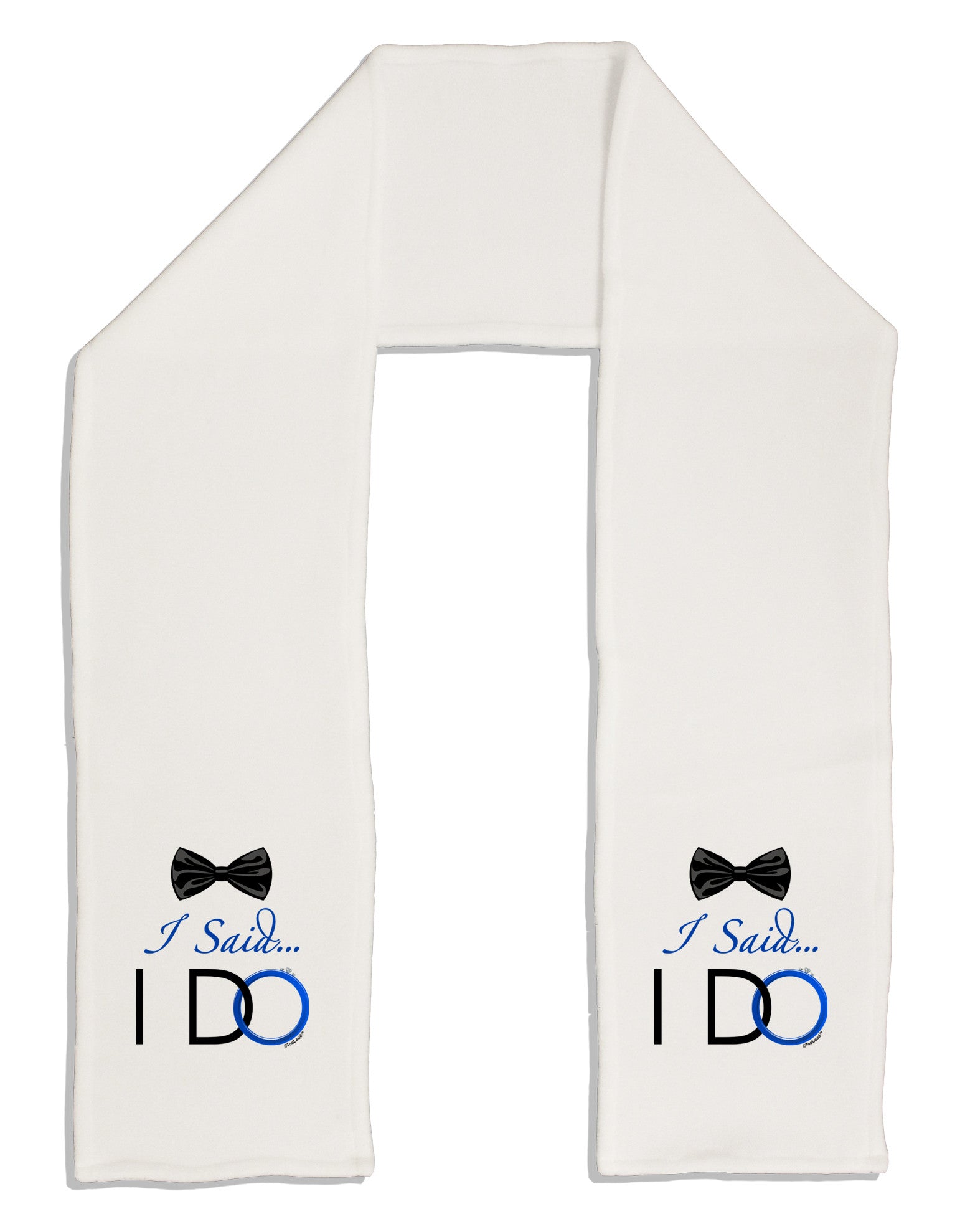I Said I Do - Groom Adult Fleece 64" Scarf-TooLoud-White-One-Size-Adult-Davson Sales