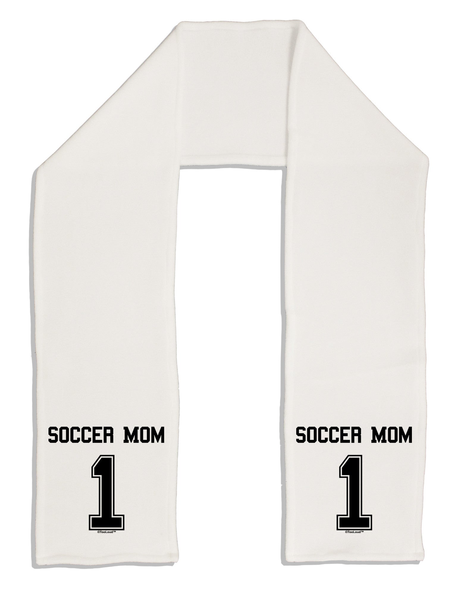 Soccer Mom Jersey Adult Fleece 64" Scarf-TooLoud-White-One-Size-Adult-Davson Sales