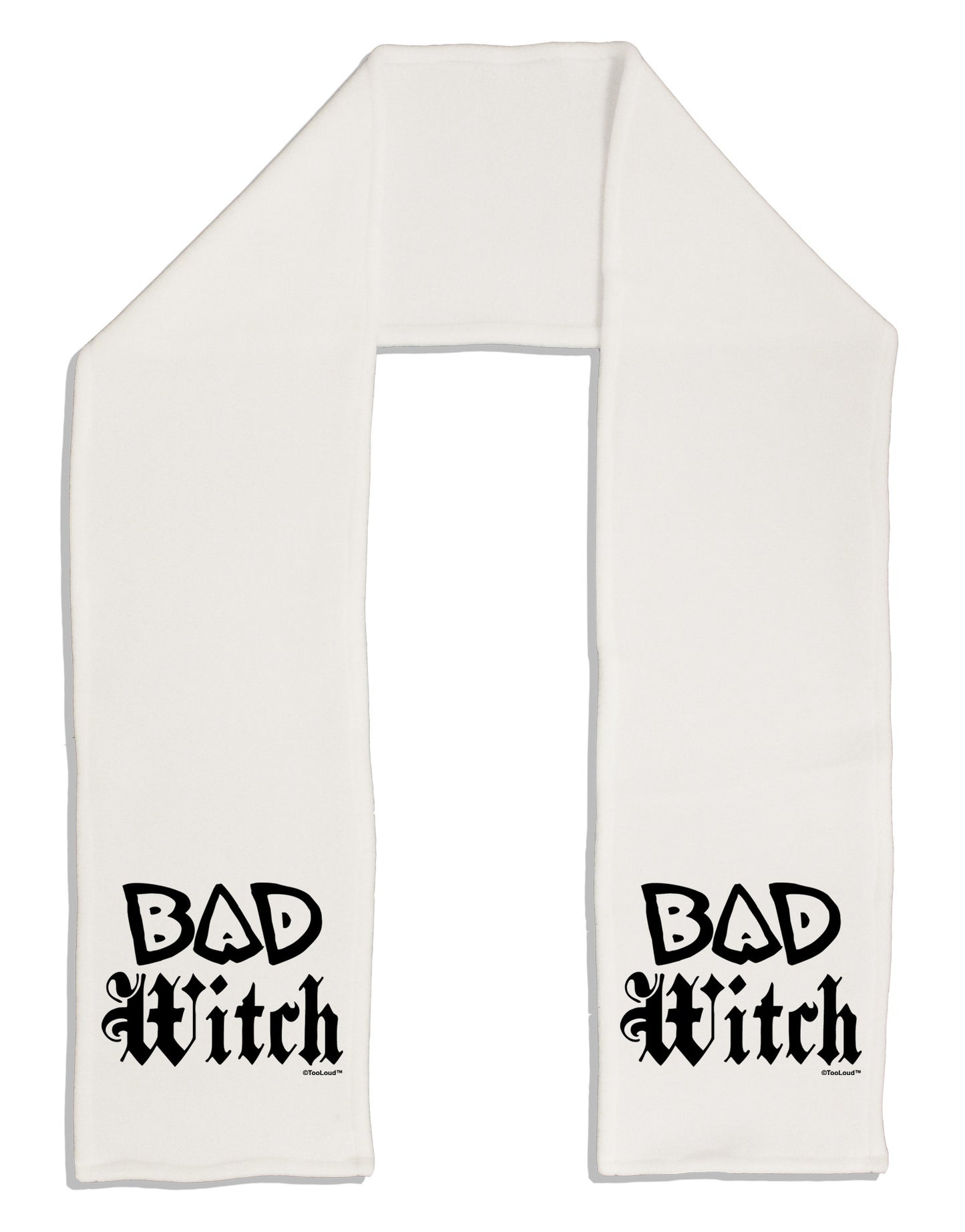 Bad Witch Adult Fleece 64" Scarf-TooLoud-White-One-Size-Adult-Davson Sales