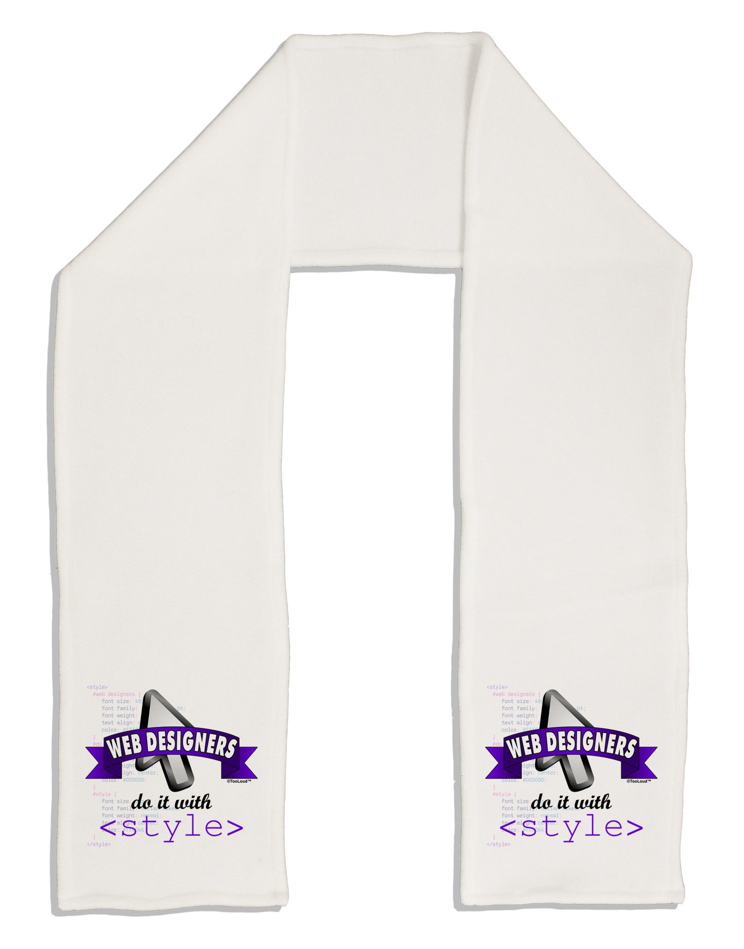 Web Designers - Style Adult Fleece 64" Scarf-TooLoud-White-One-Size-Adult-Davson Sales