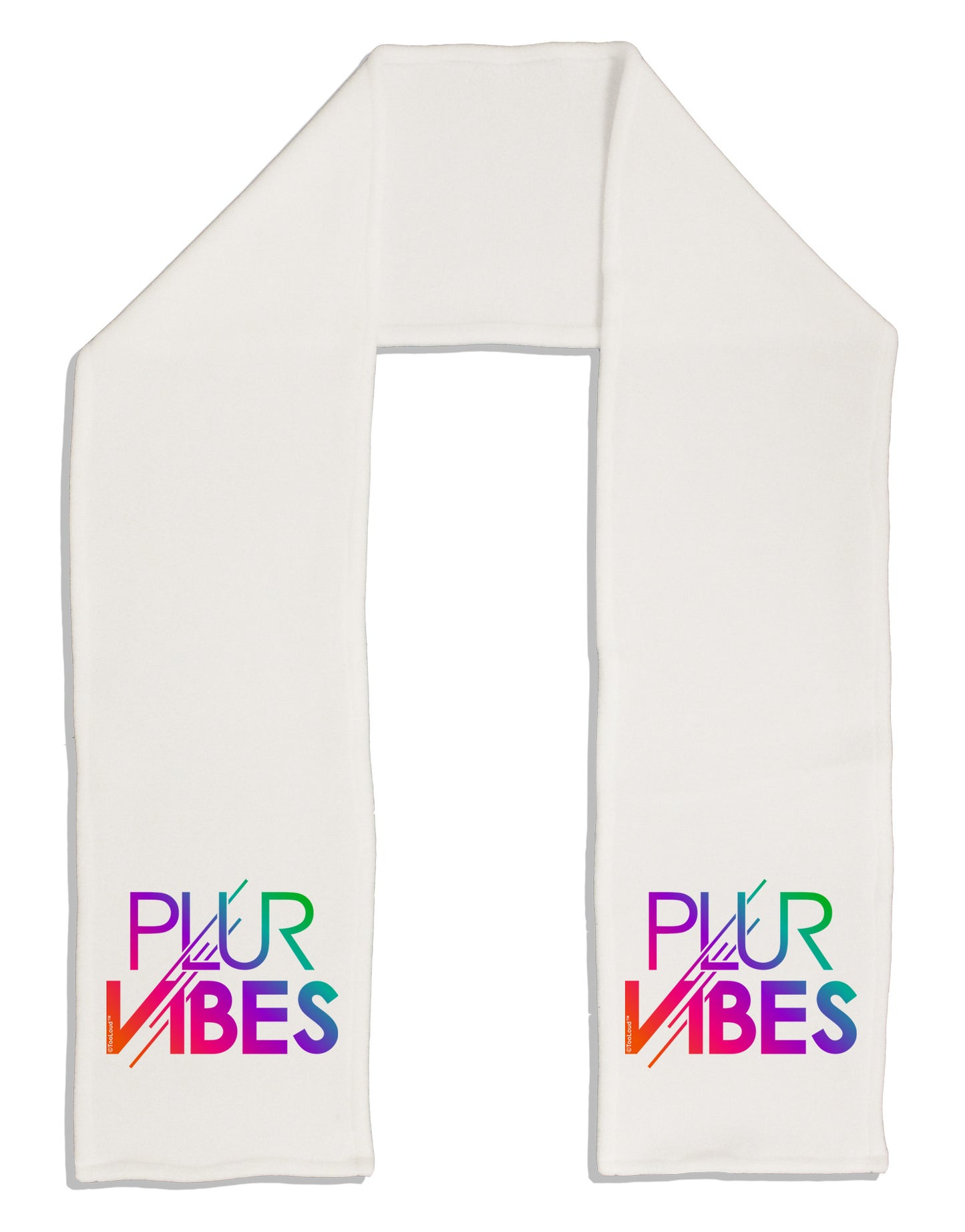 PLUR Vibes Adult Fleece 64" Scarf-TooLoud-White-One-Size-Adult-Davson Sales