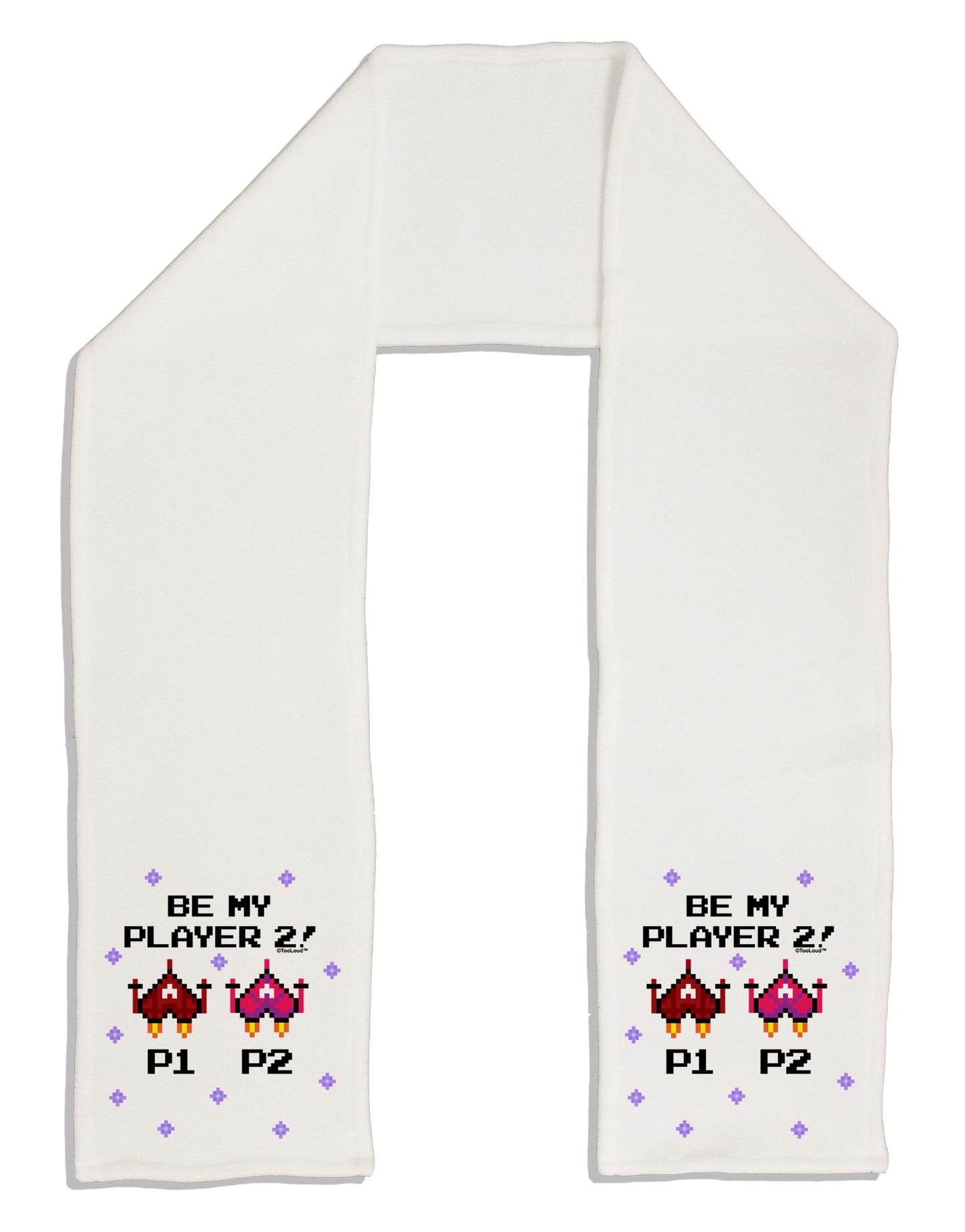 Be My Player 2 Adult Fleece 64" Scarf-TooLoud-White-One-Size-Adult-Davson Sales