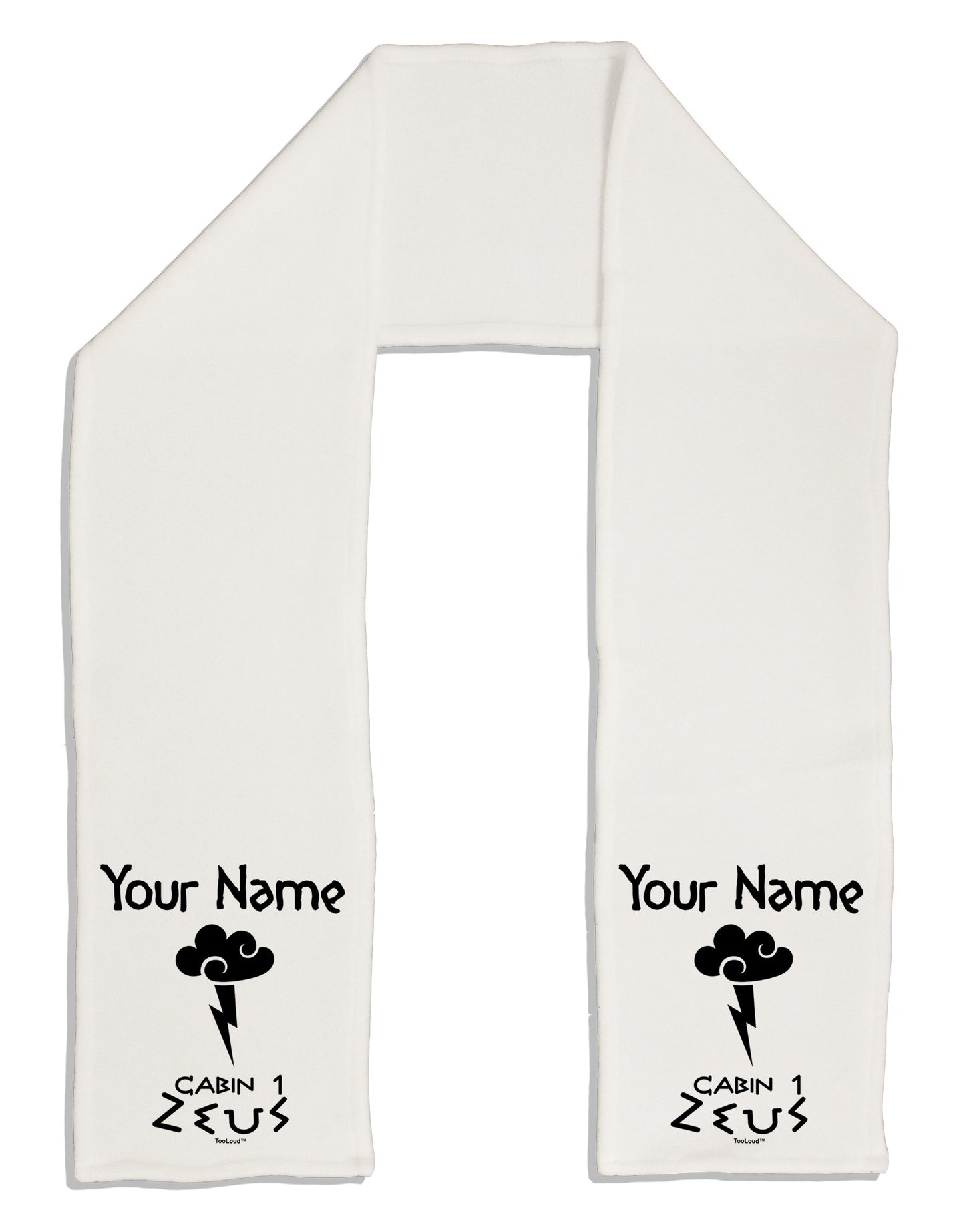 Personalized Cabin 1 Zeus Adult Fleece 64" Scarf by-TooLoud-White-One-Size-Adult-Davson Sales