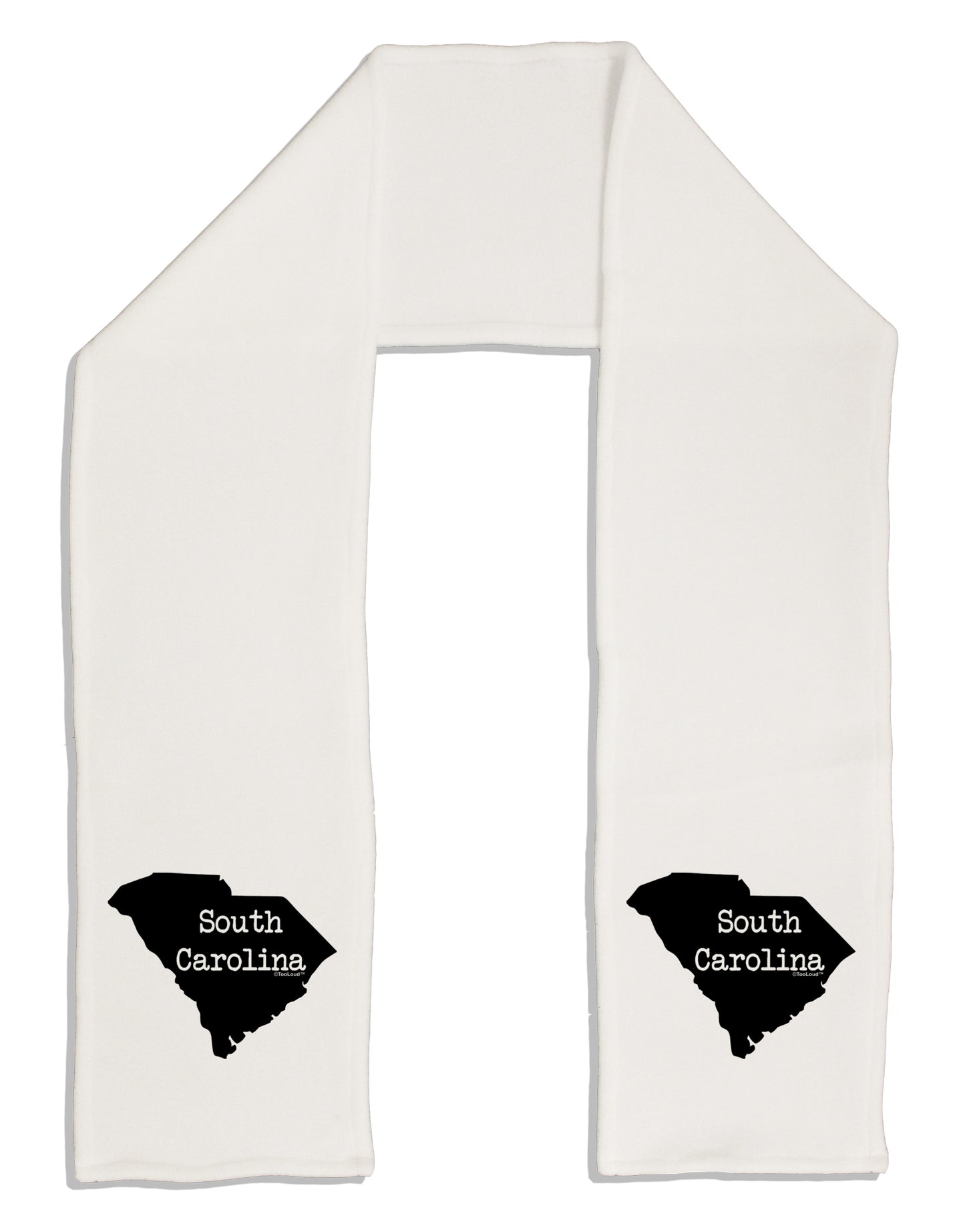 South Carolina - United States Shape Adult Fleece 64" Scarf by TooLoud-TooLoud-White-One-Size-Adult-Davson Sales