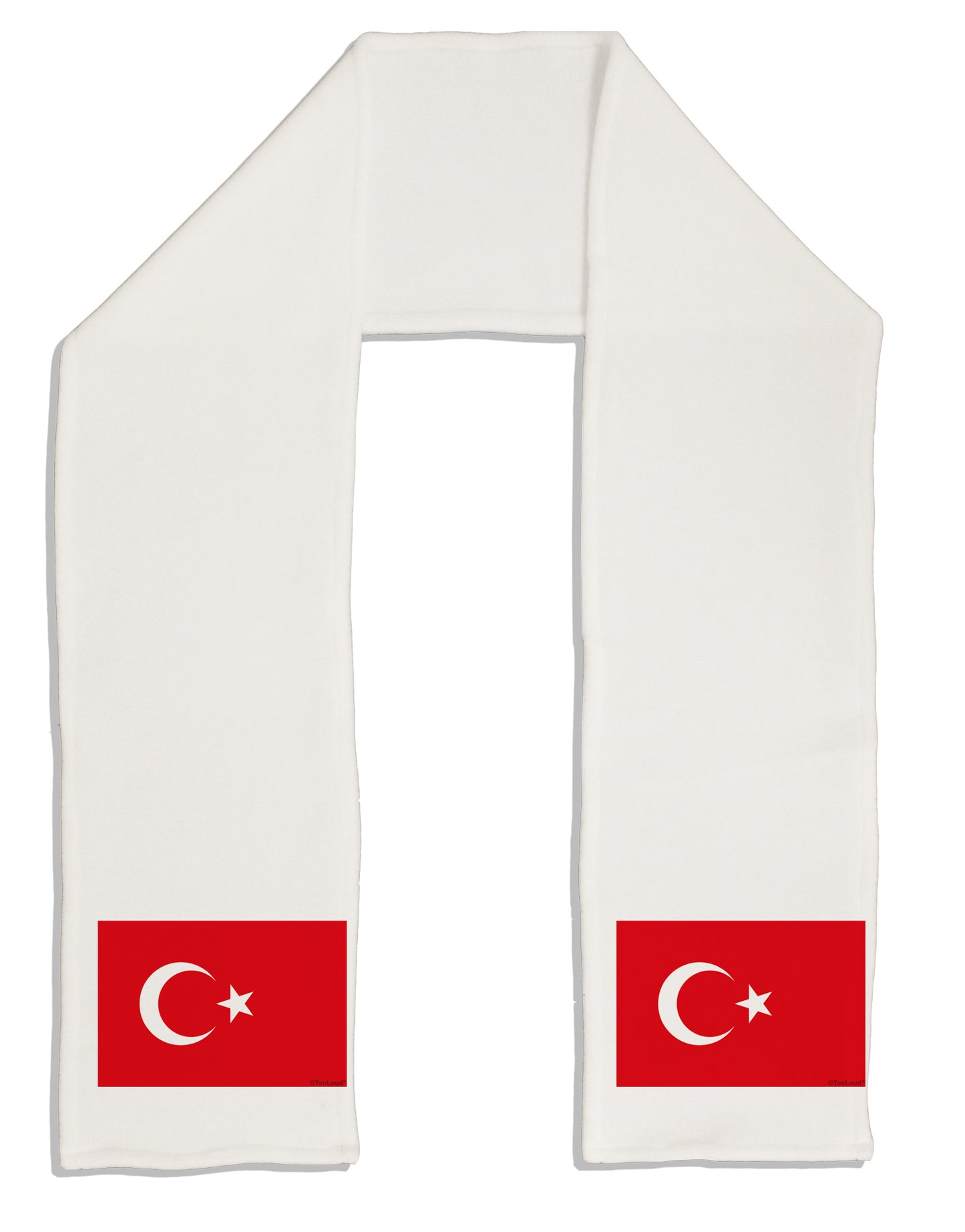 Turkey Flag Adult Fleece 64" Scarf by TooLoud-TooLoud-White-One-Size-Adult-Davson Sales
