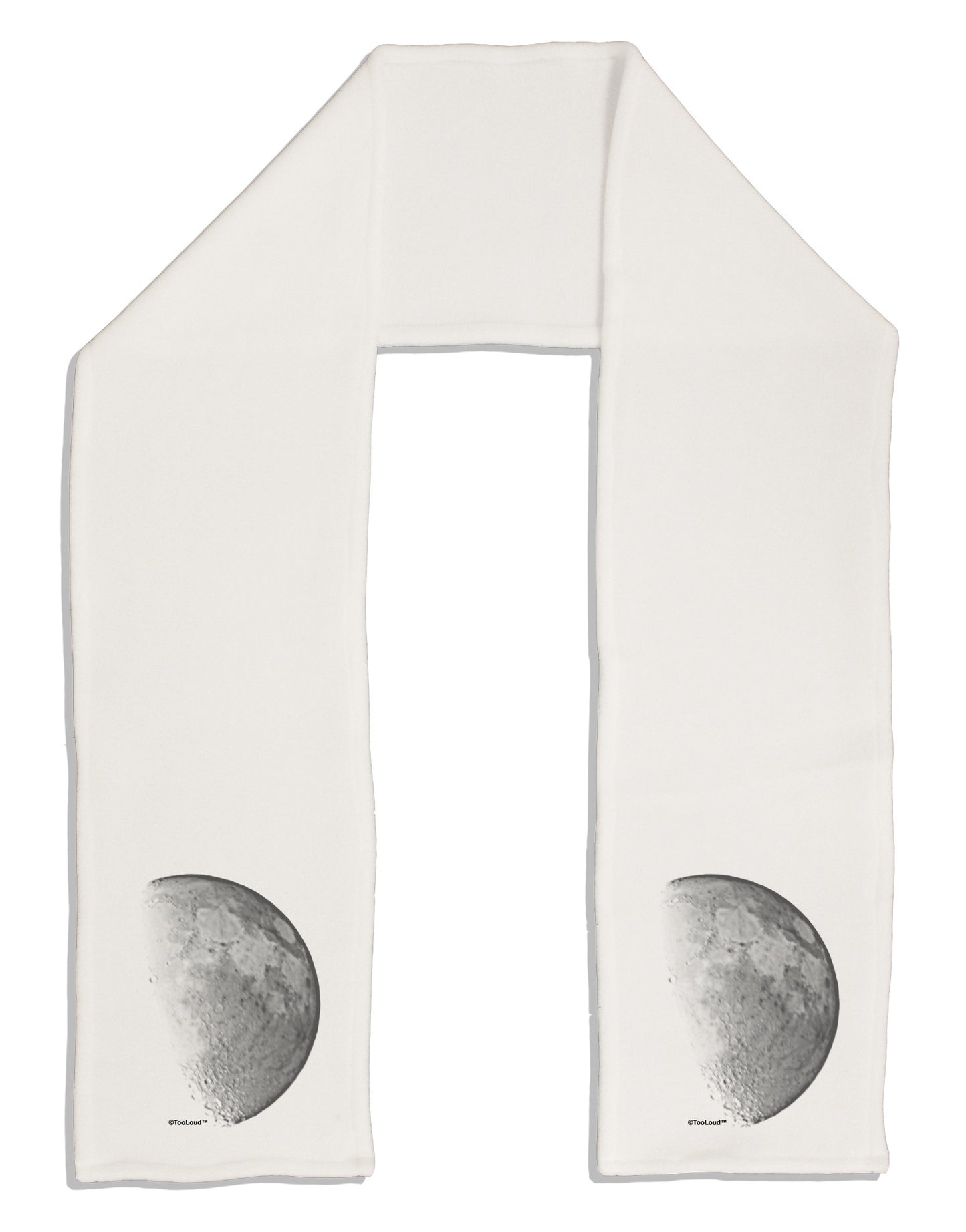 Moon Shadow Adult Fleece 64" Scarf-TooLoud-White-One-Size-Adult-Davson Sales