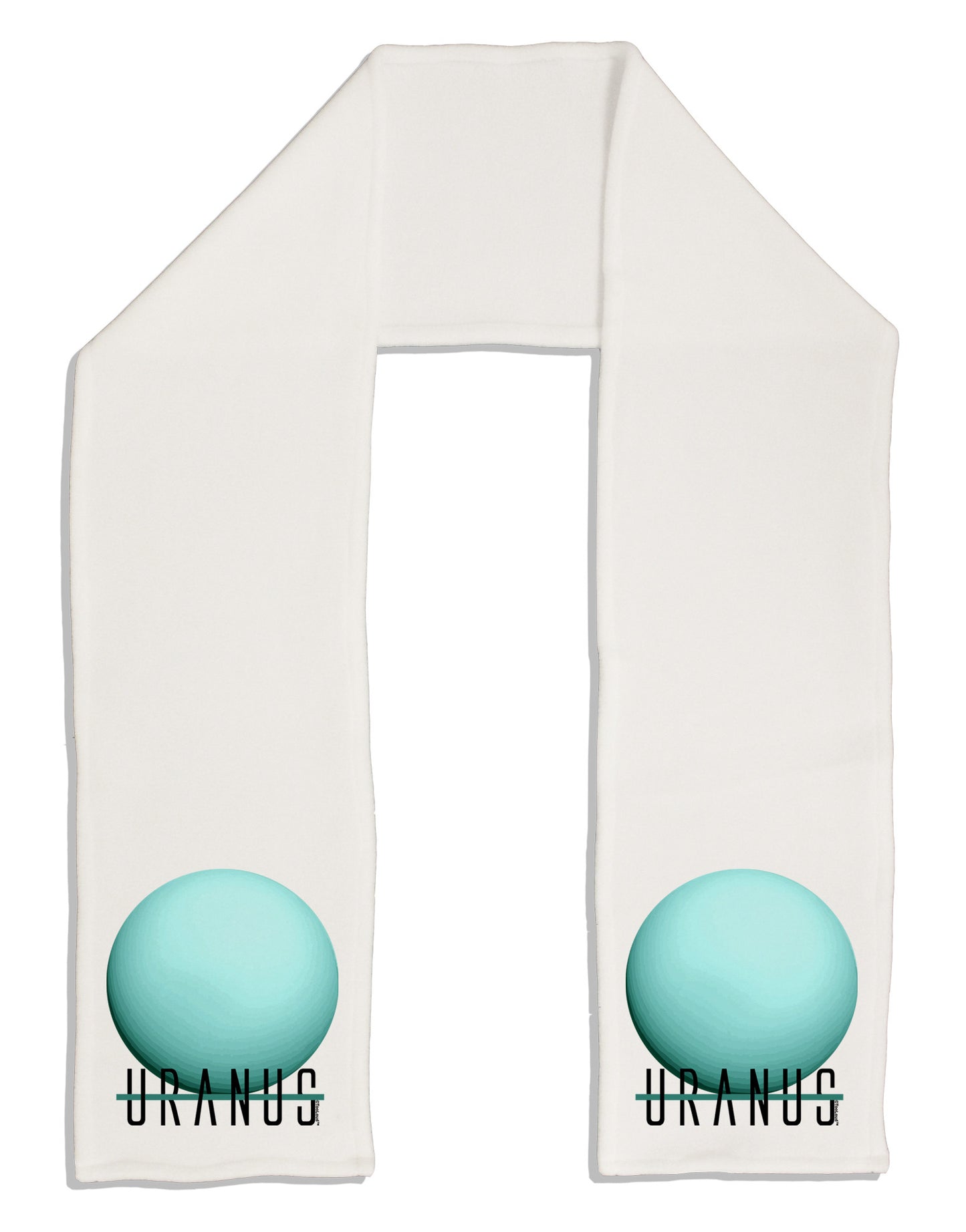 Planet Uranus Text Adult Fleece 64" Scarf-TooLoud-White-One-Size-Adult-Davson Sales