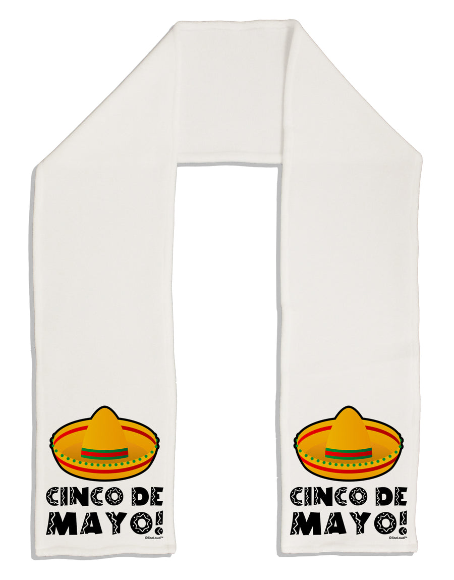 Sombrero Design - Cinco de Mayo Adult Fleece 64&#x22; Scarf by TooLoud-TooLoud-White-One-Size-Adult-Davson Sales