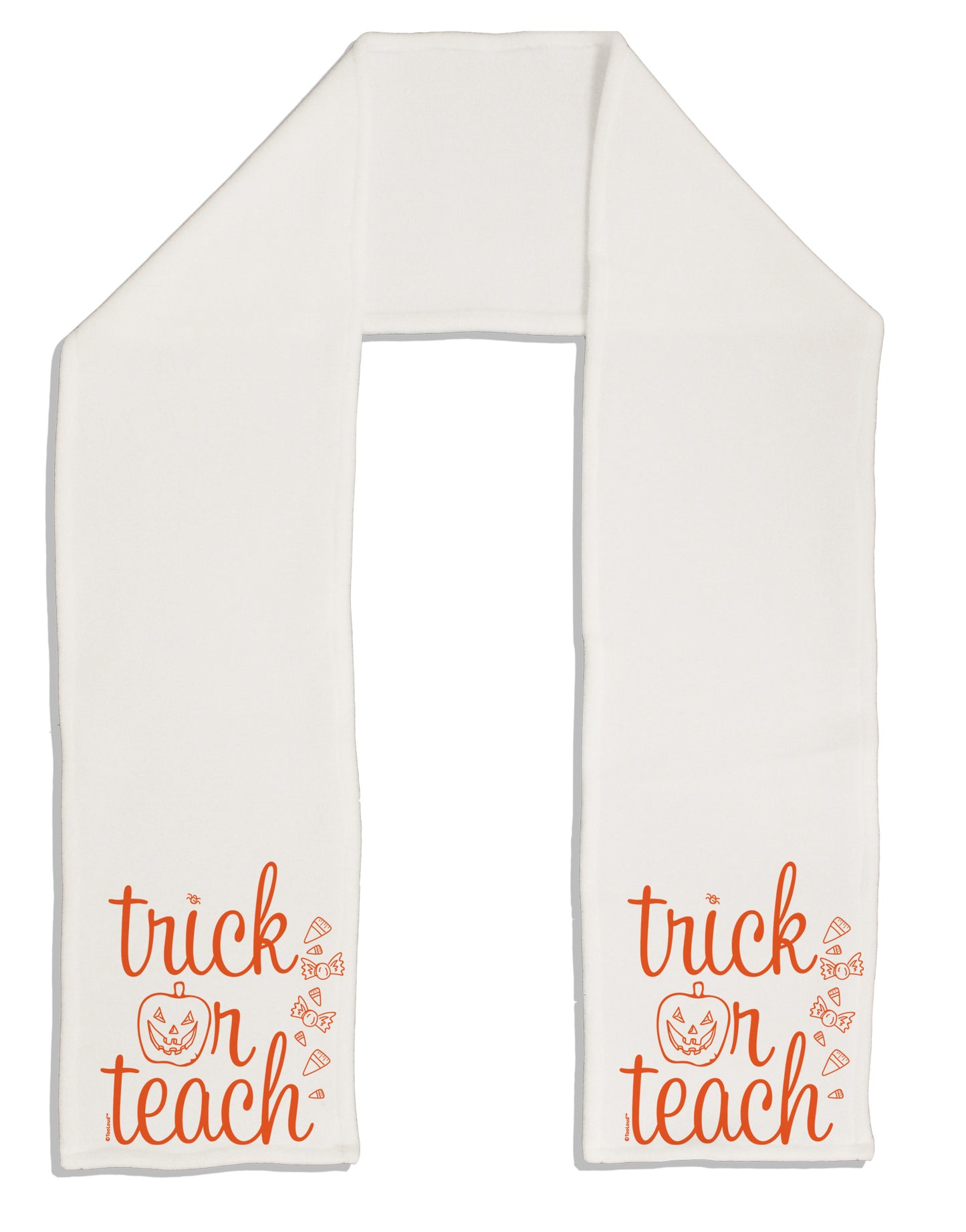 Trick or Teach Adult Fleece 64 Inch Scarf-Scarves-TooLoud-White-One-Size-Adult-Davson Sales