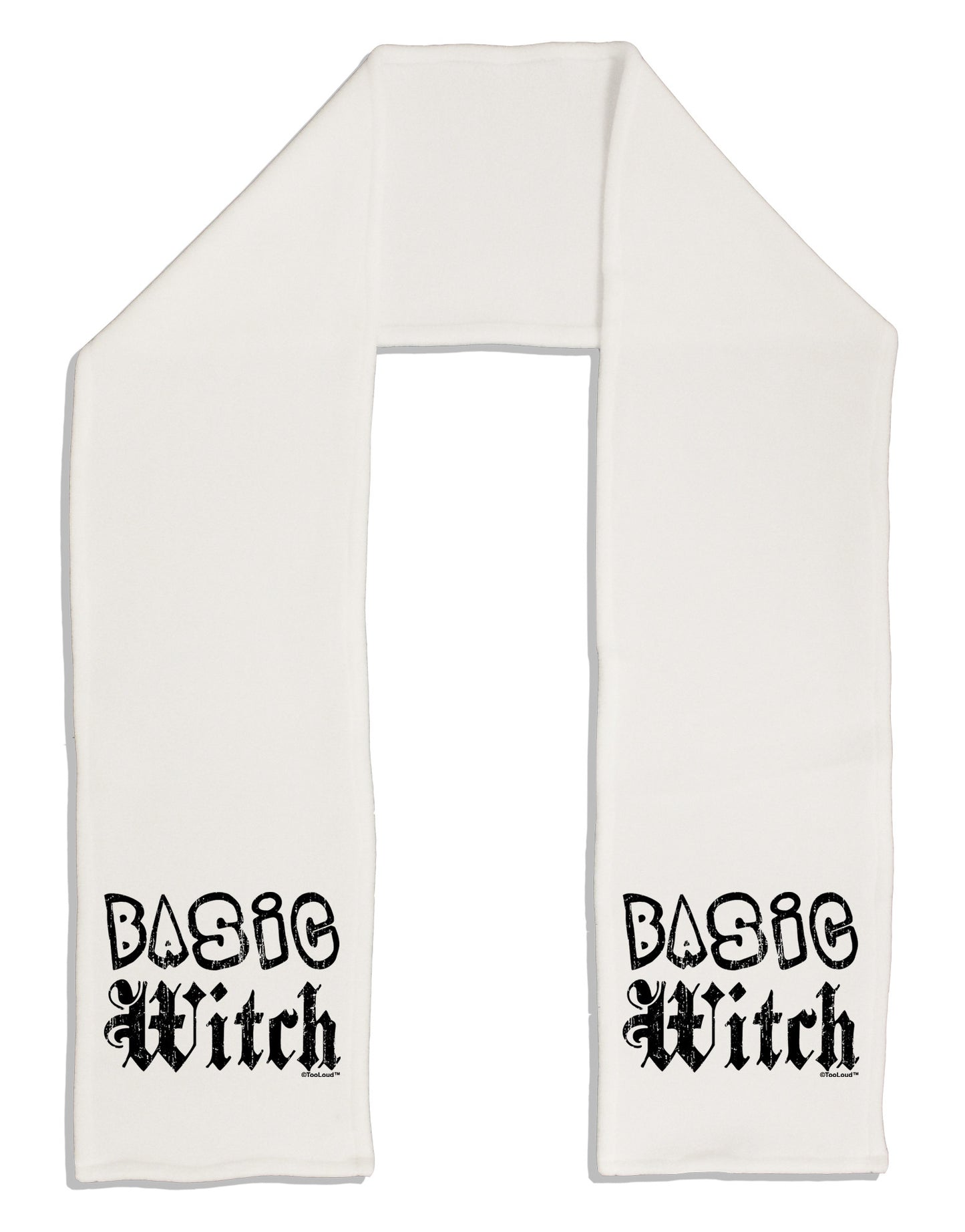 Basic Witch Distressed Adult Fleece 64" Scarf-TooLoud-White-One-Size-Adult-Davson Sales