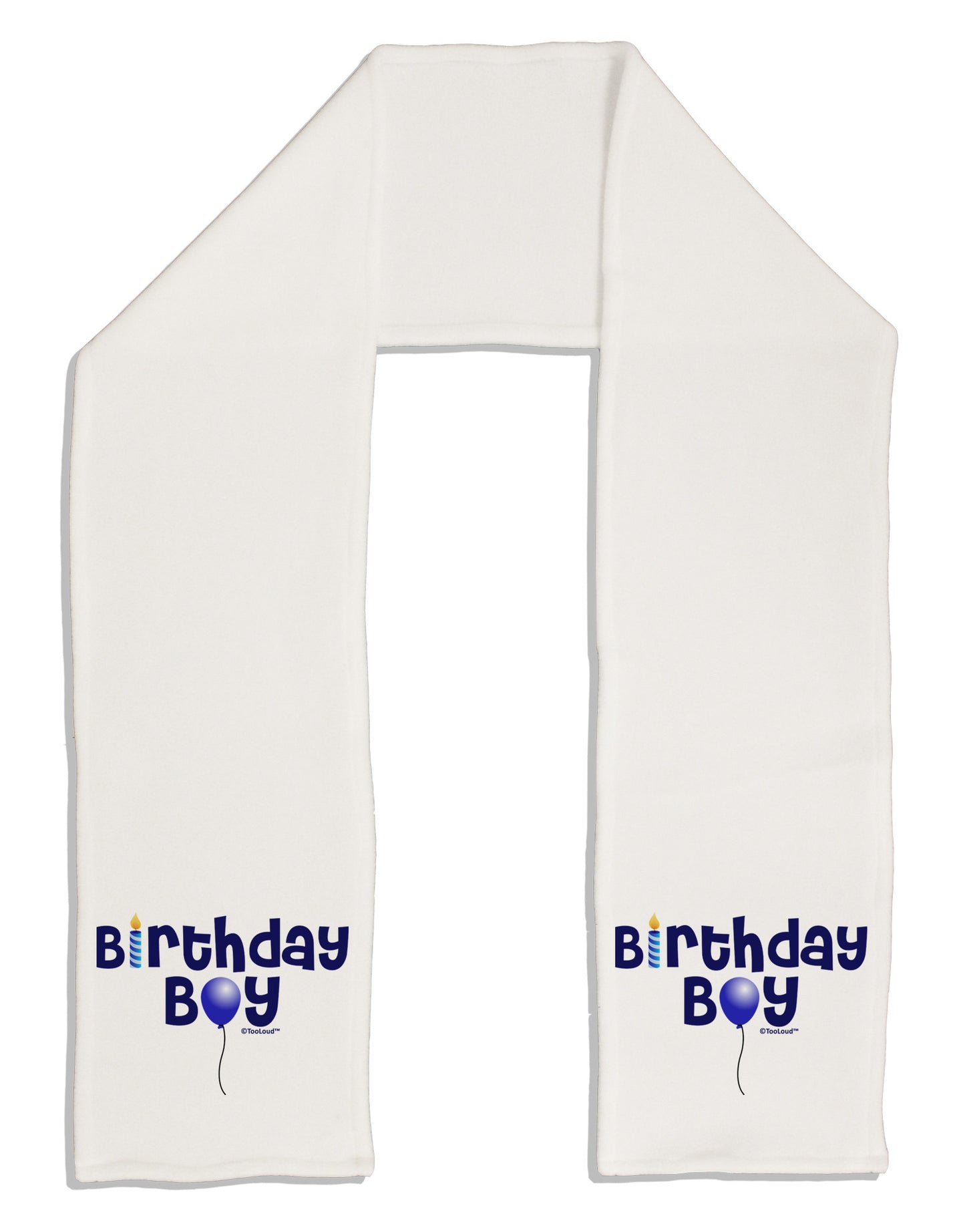 Birthday Boy - Candle and Balloon Adult Fleece 64" Scarf by TooLoud-TooLoud-White-One-Size-Adult-Davson Sales